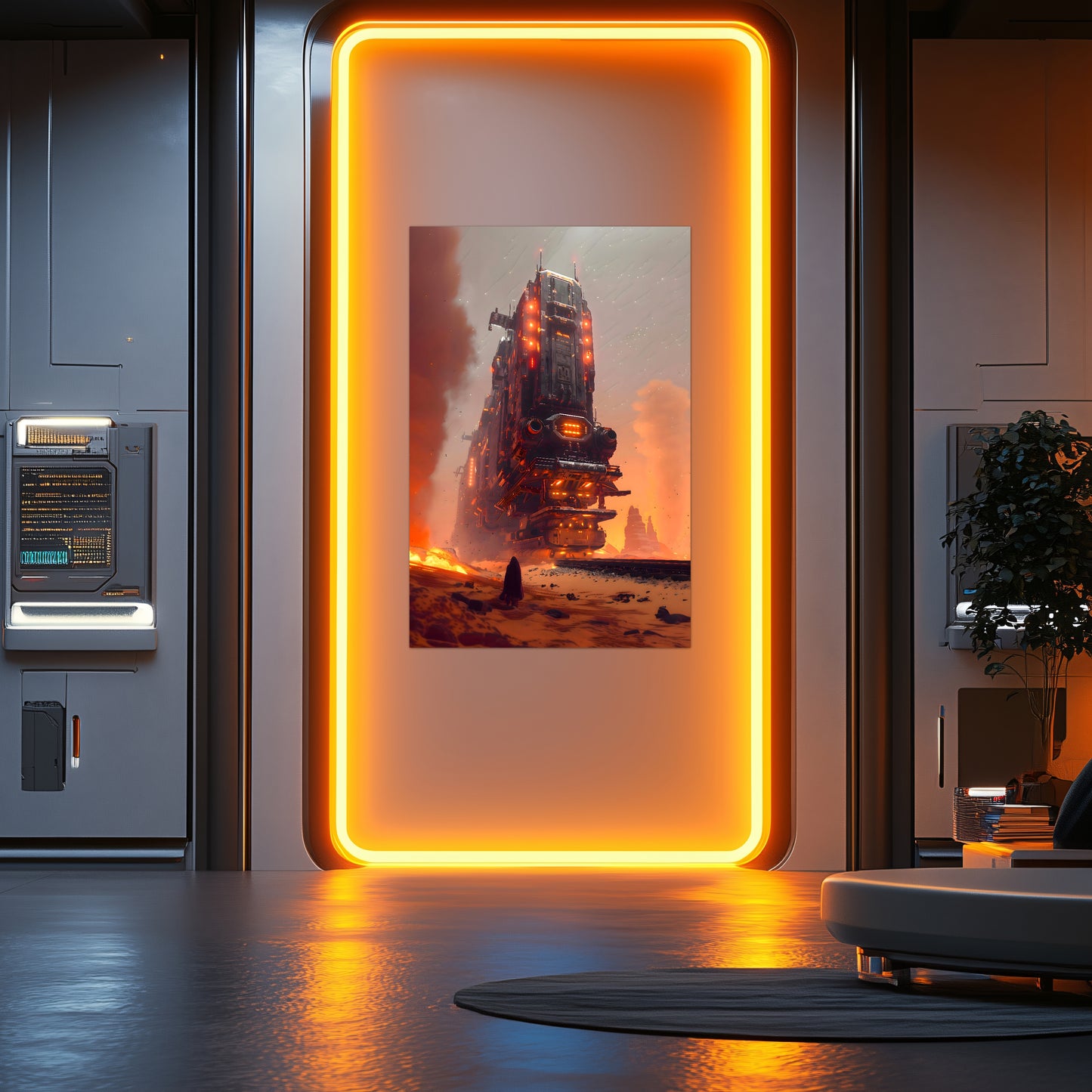 Wasteland Train Poster – Last Nomad | Awe-Inspiring Wall Art for Sci-Fi & Fantasy Train Enthusiasts | Unique and Exclusive Artwork