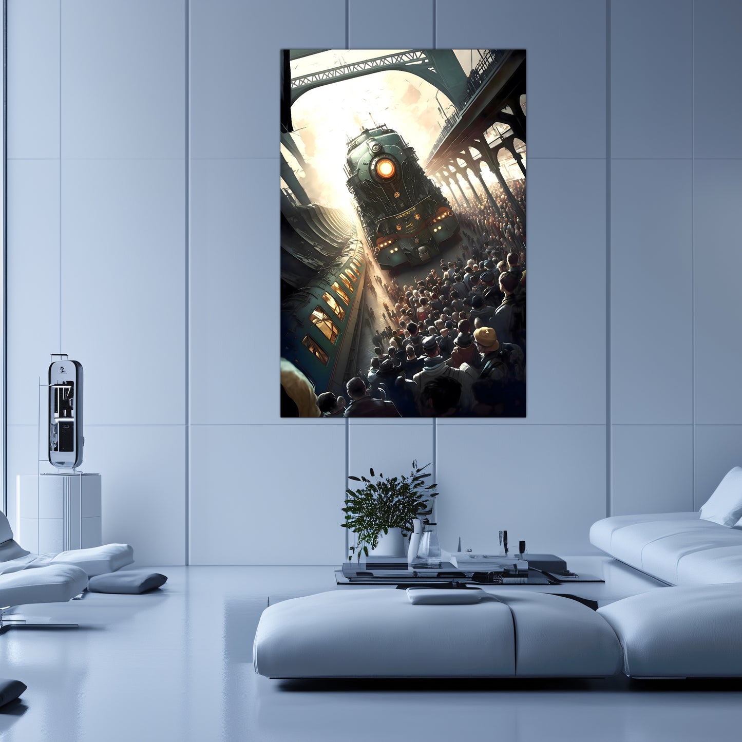 Steampunk Train Poster – Imperial Grandliner | Awe-Inspiring Wall Art for Sci-Fi & Fantasy Train Enthusiasts | Unique and Exclusive Artwork