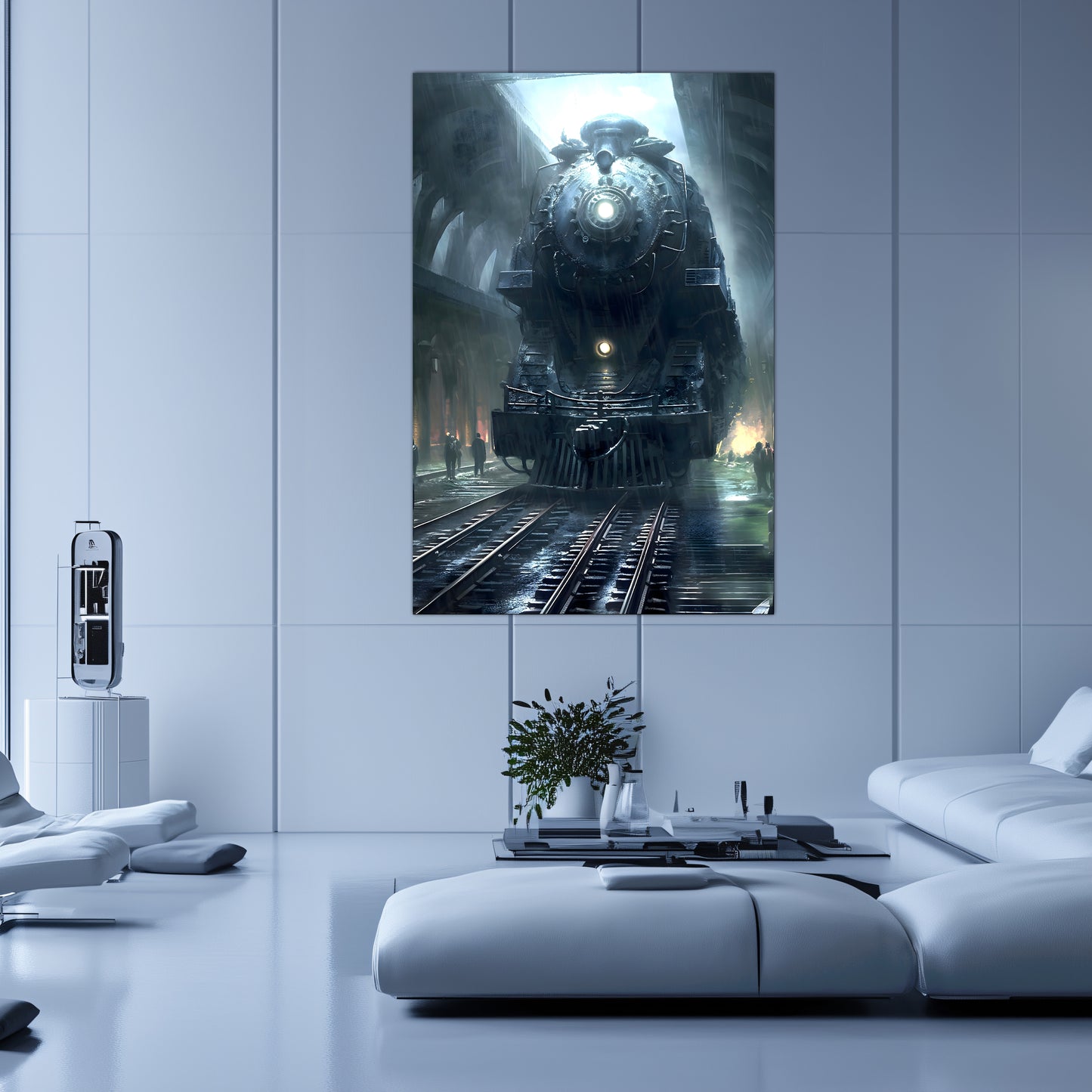 Dystopia Train Poster – SPX 4449 | Awe-Inspiring Wall Art for Sci-Fi & Fantasy Train Enthusiasts | Unique and Exclusive Artwork