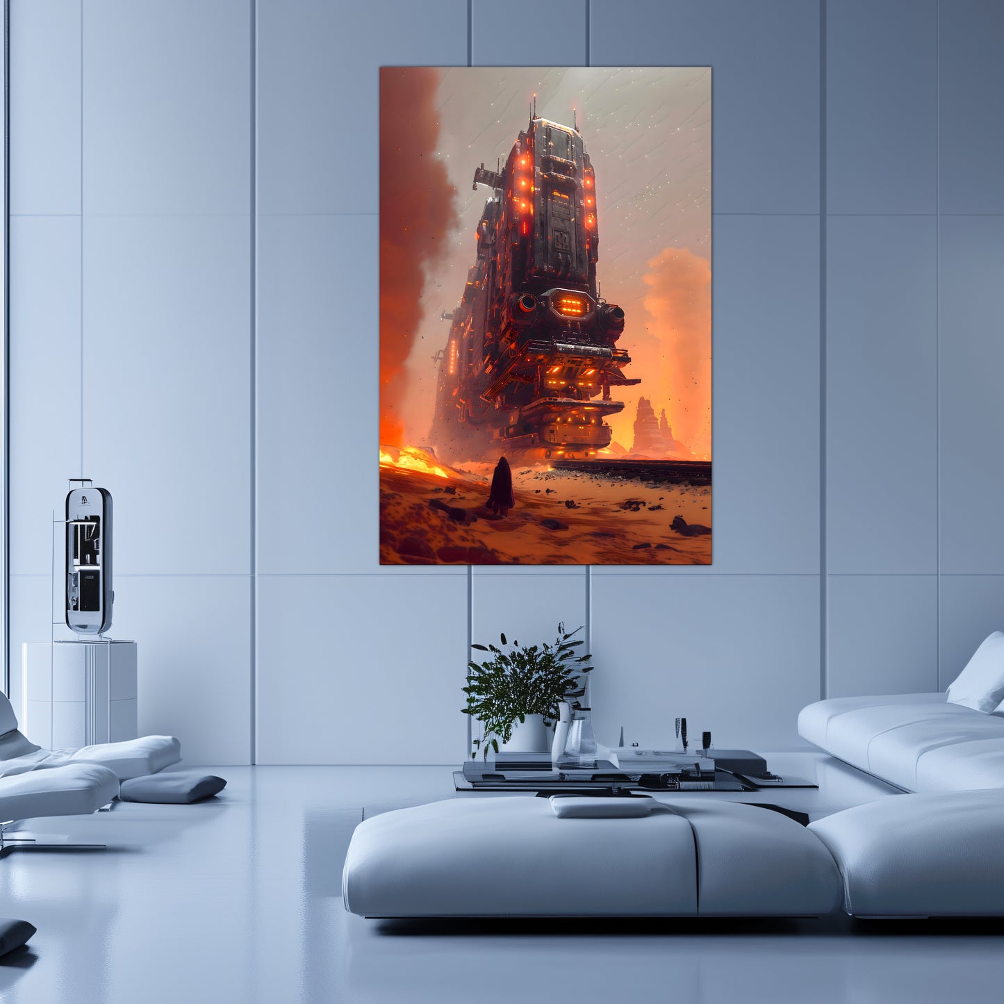 Wasteland Train Poster – Last Nomad | Awe-Inspiring Wall Art for Sci-Fi & Fantasy Train Enthusiasts | Unique and Exclusive Artwork