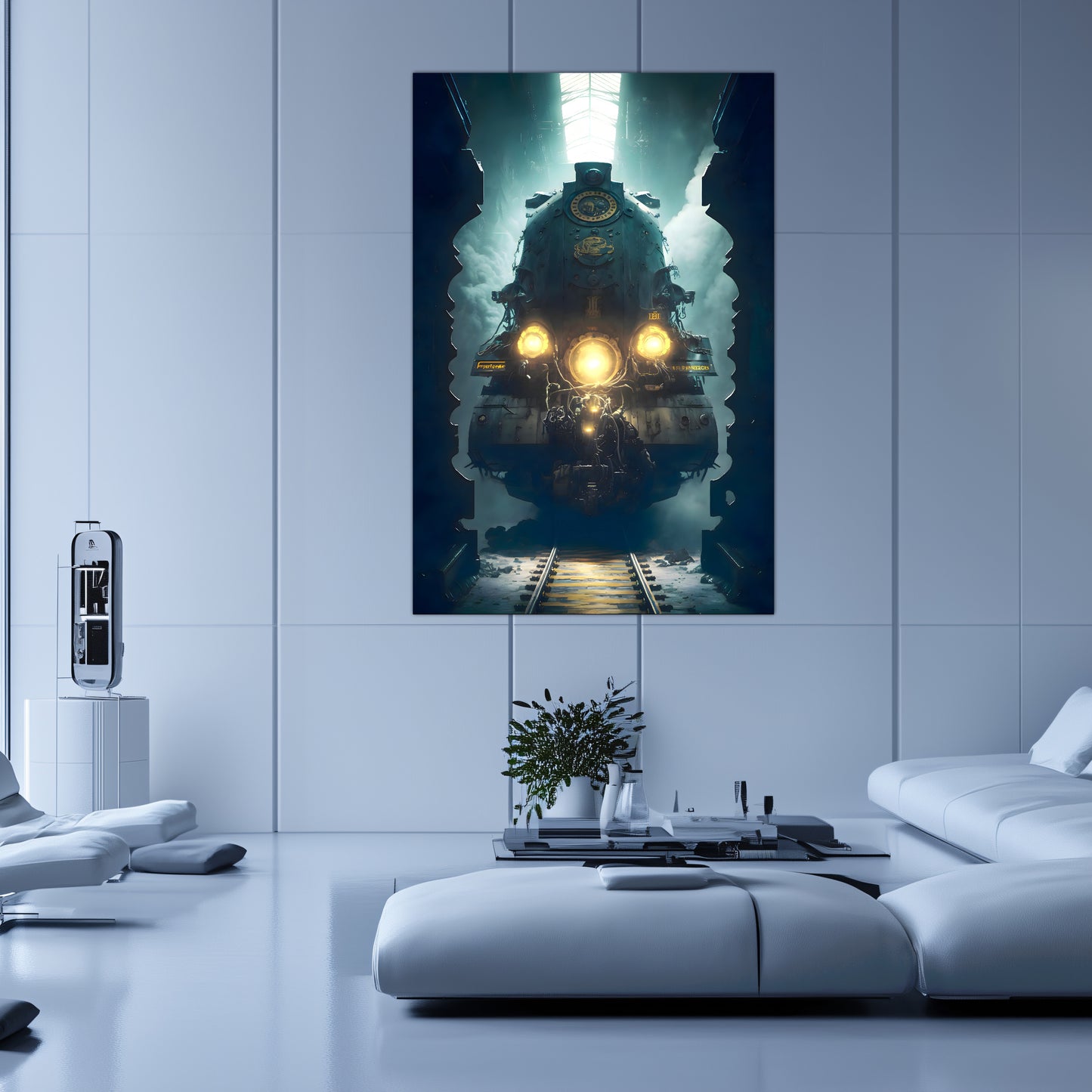 Diesel Train Poster – Tempus Imperator | Awe-Inspiring Wall Art for Sci-Fi & Fantasy Train Enthusiasts | Unique and Exclusive Artwork