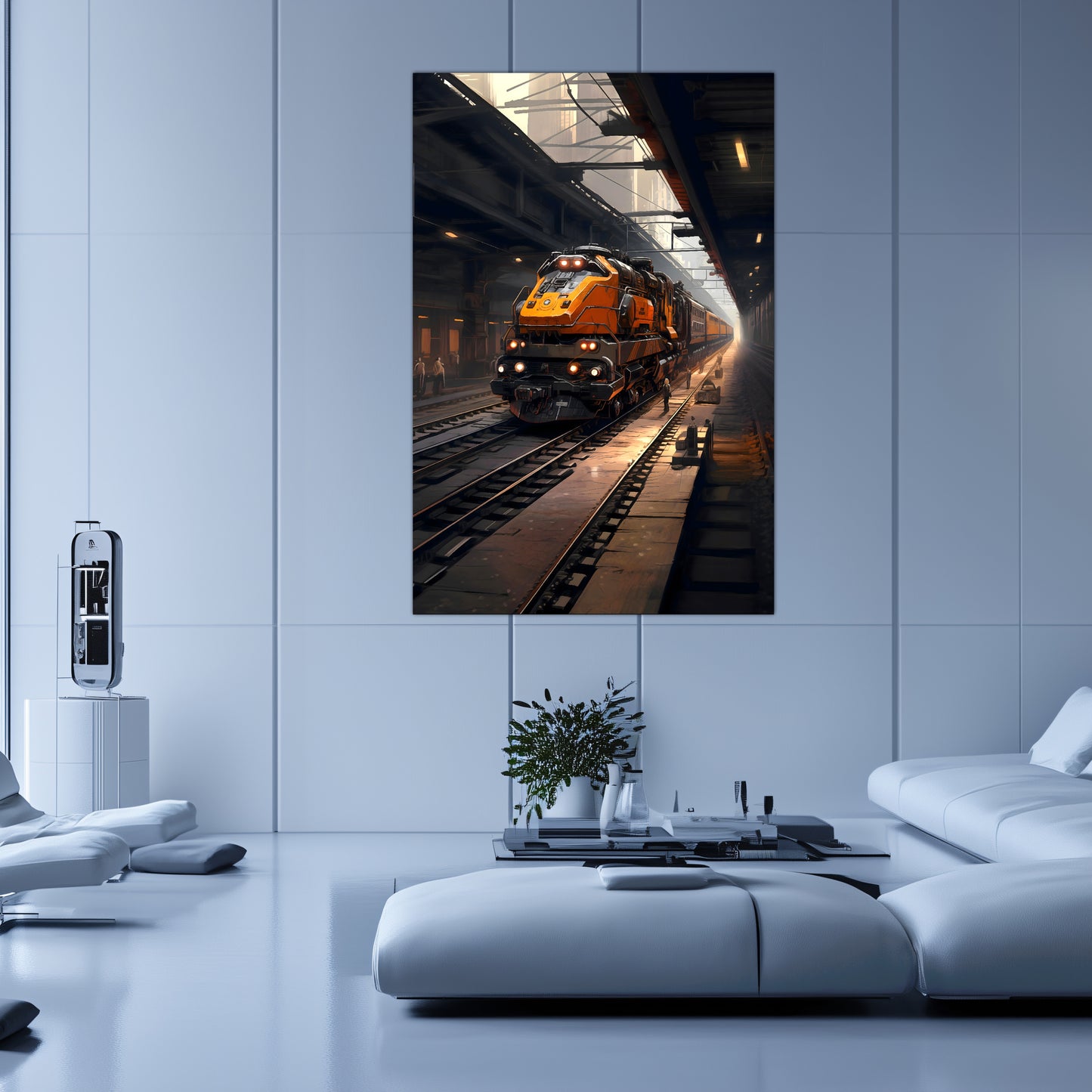 Diesel Train Poster – Blazerush Hauler | Awe-Inspiring Wall Art for Sci-Fi & Fantasy Train Enthusiasts | Unique and Exclusive Artwork