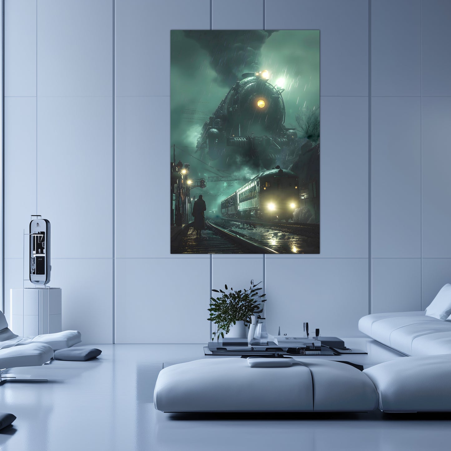 Fantasy Train Poster – Titan Wraith | Awe-Inspiring Wall Art for Sci-Fi & Fantasy Train Enthusiasts | Unique and Exclusive Artwork