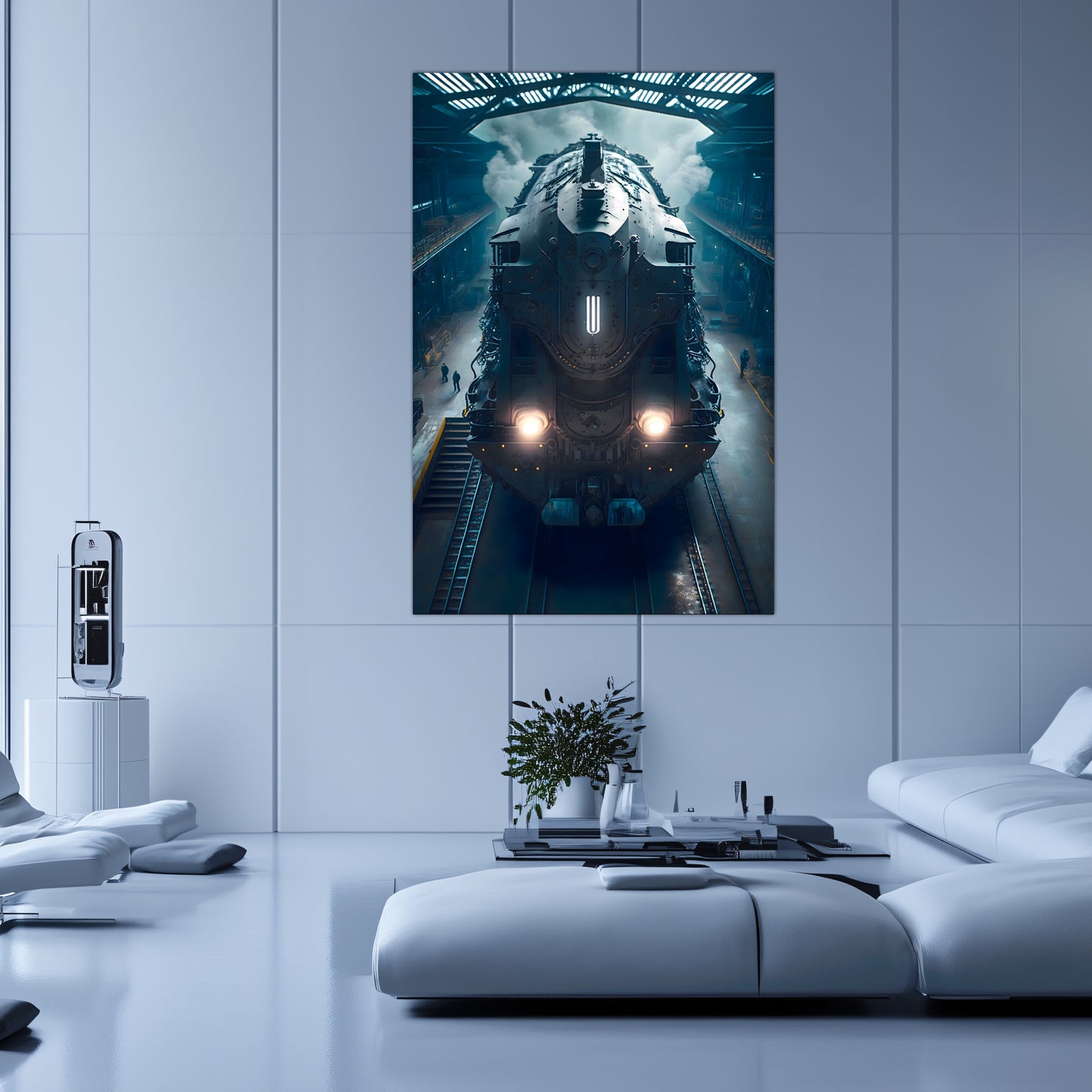 Diesel Train Poster – Rex Temporis | Awe-Inspiring Wall Art for Sci-Fi & Fantasy Train Enthusiasts | Unique and Exclusive Artwork