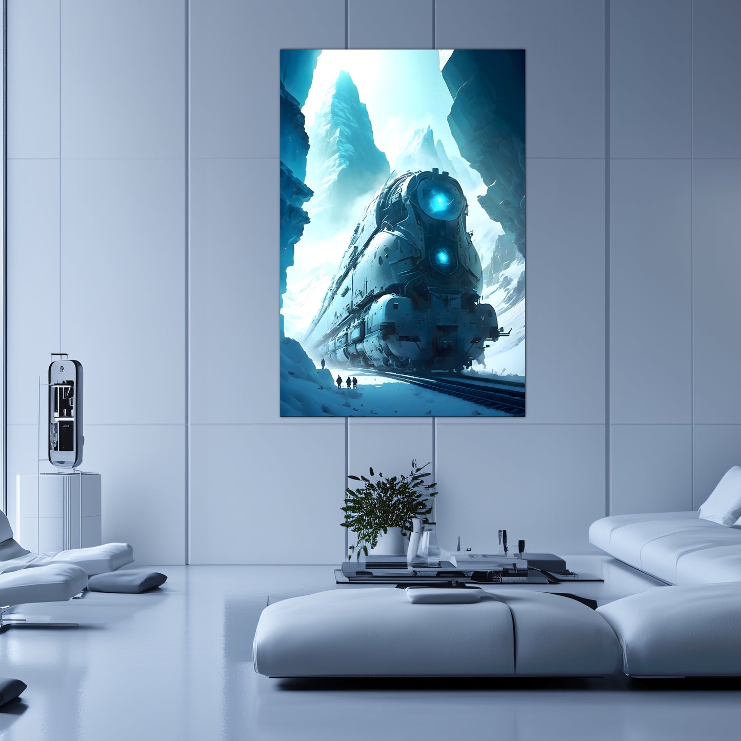 Post-Apocalyptic Train Poster – Icebreaker | Awe-Inspiring Wall Art for Sci-Fi & Fantasy Train Enthusiasts | Unique and Exclusive Artwork