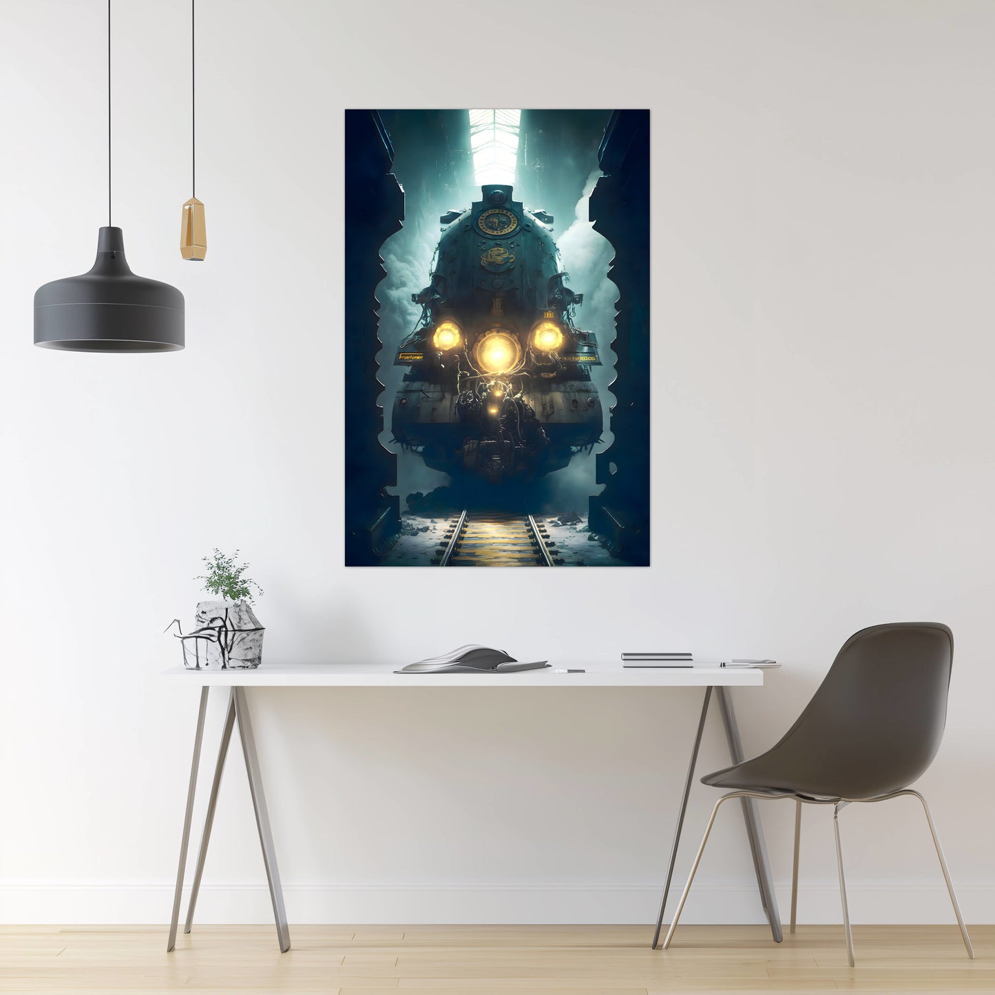 Diesel Train Poster – Tempus Imperator | Awe-Inspiring Wall Art for Sci-Fi & Fantasy Train Enthusiasts | Unique and Exclusive Artwork
