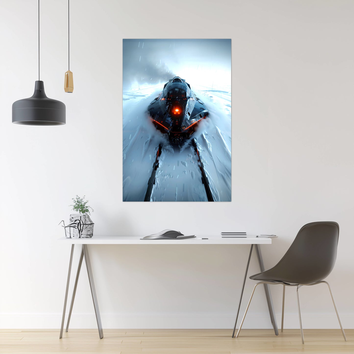 Cyberpunk Train Poster – The Demon's Dagger | Awe-Inspiring Wall Art for Sci-Fi & Fantasy Train Enthusiasts | Unique and Exclusive Artwork
