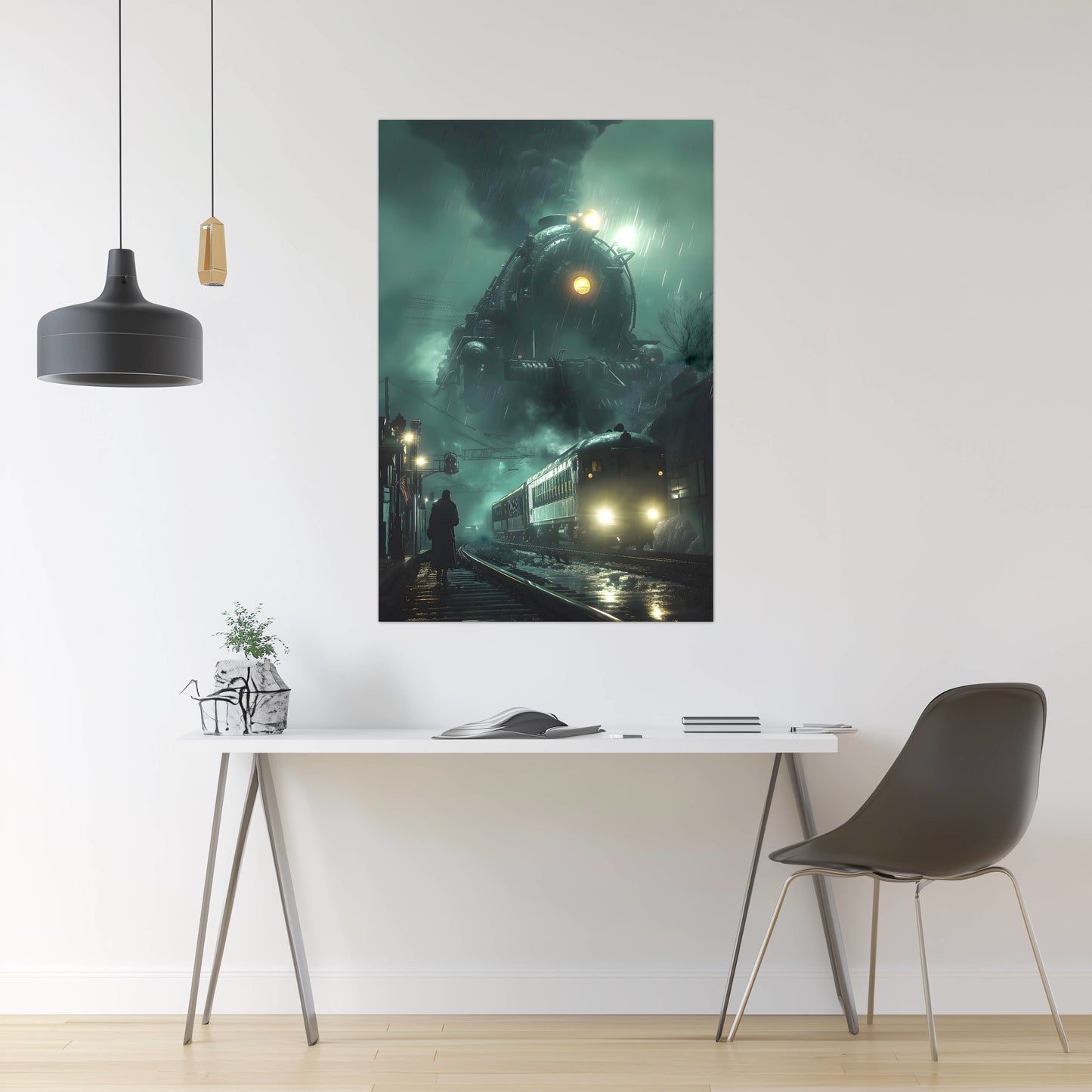 Fantasy Train Poster – Titan Wraith | Awe-Inspiring Wall Art for Sci-Fi & Fantasy Train Enthusiasts | Unique and Exclusive Artwork