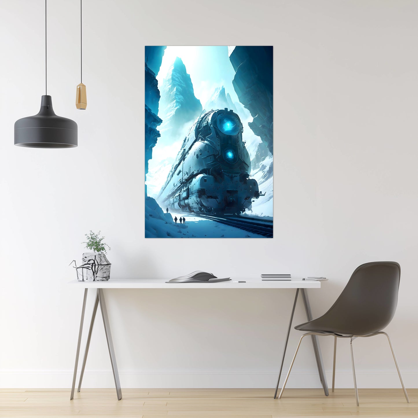 Post-Apocalyptic Train Poster – Icebreaker | Awe-Inspiring Wall Art for Sci-Fi & Fantasy Train Enthusiasts | Unique and Exclusive Artwork