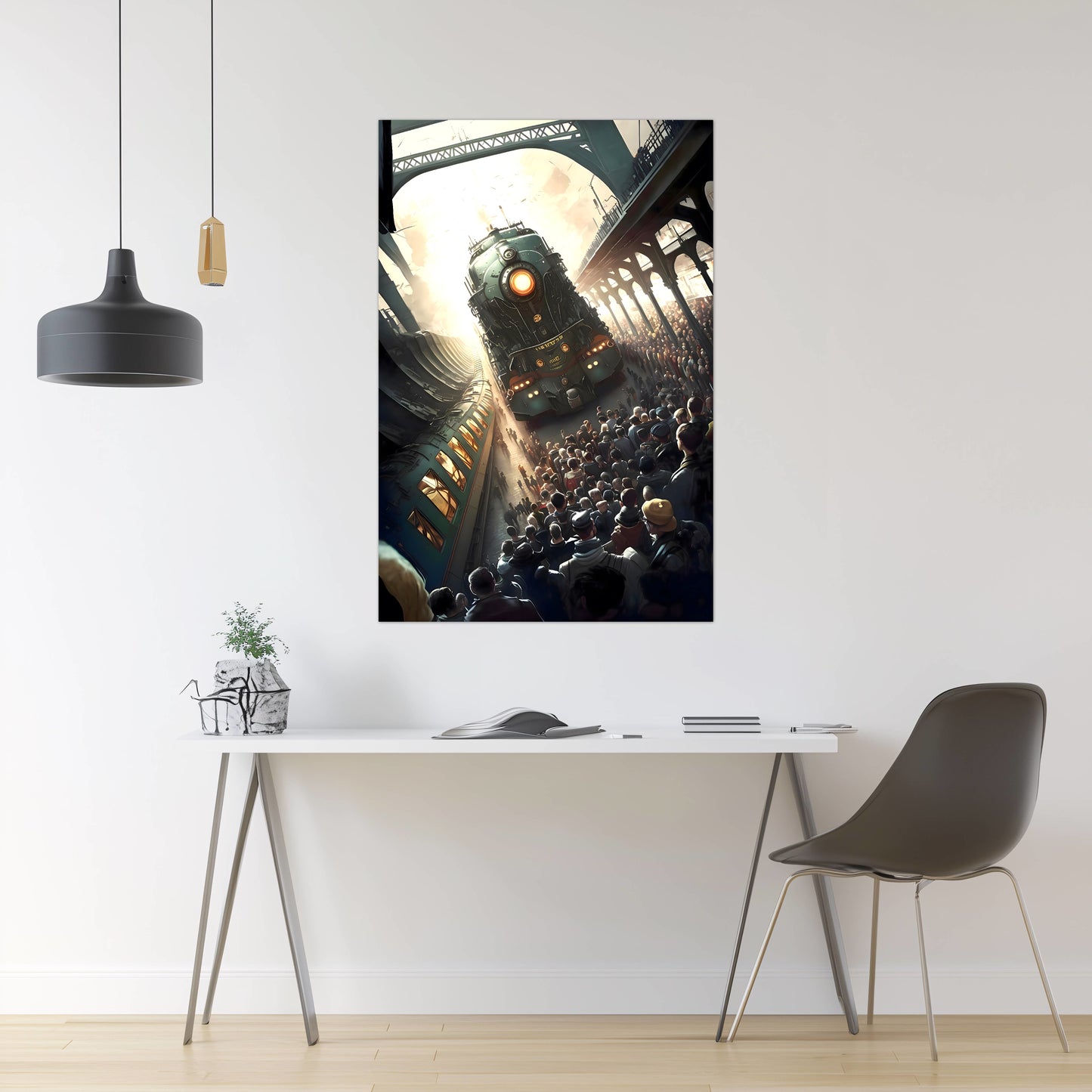 Steampunk Train Poster – Imperial Grandliner | Awe-Inspiring Wall Art for Sci-Fi & Fantasy Train Enthusiasts | Unique and Exclusive Artwork