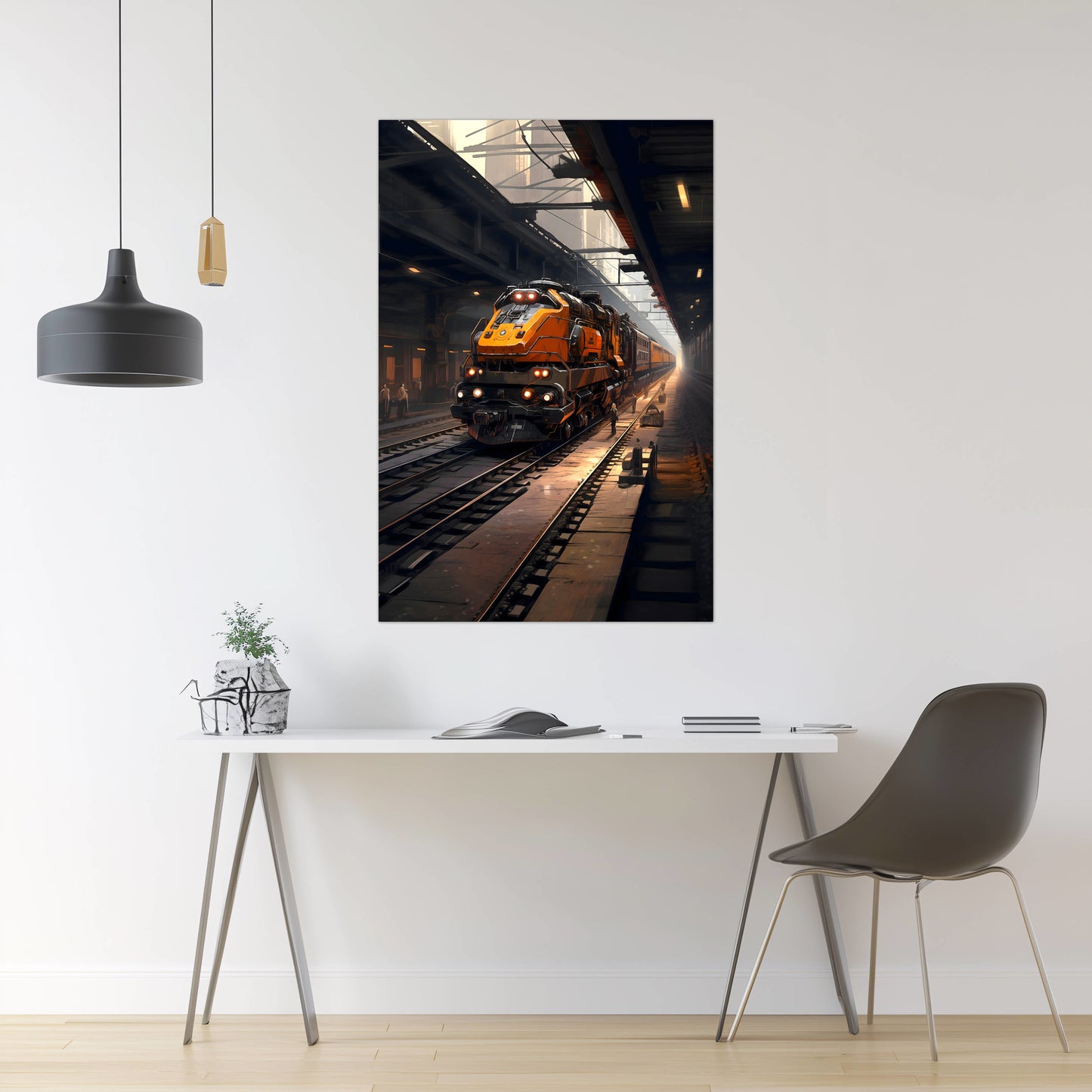 Diesel Train Poster – Blazerush Hauler | Awe-Inspiring Wall Art for Sci-Fi & Fantasy Train Enthusiasts | Unique and Exclusive Artwork