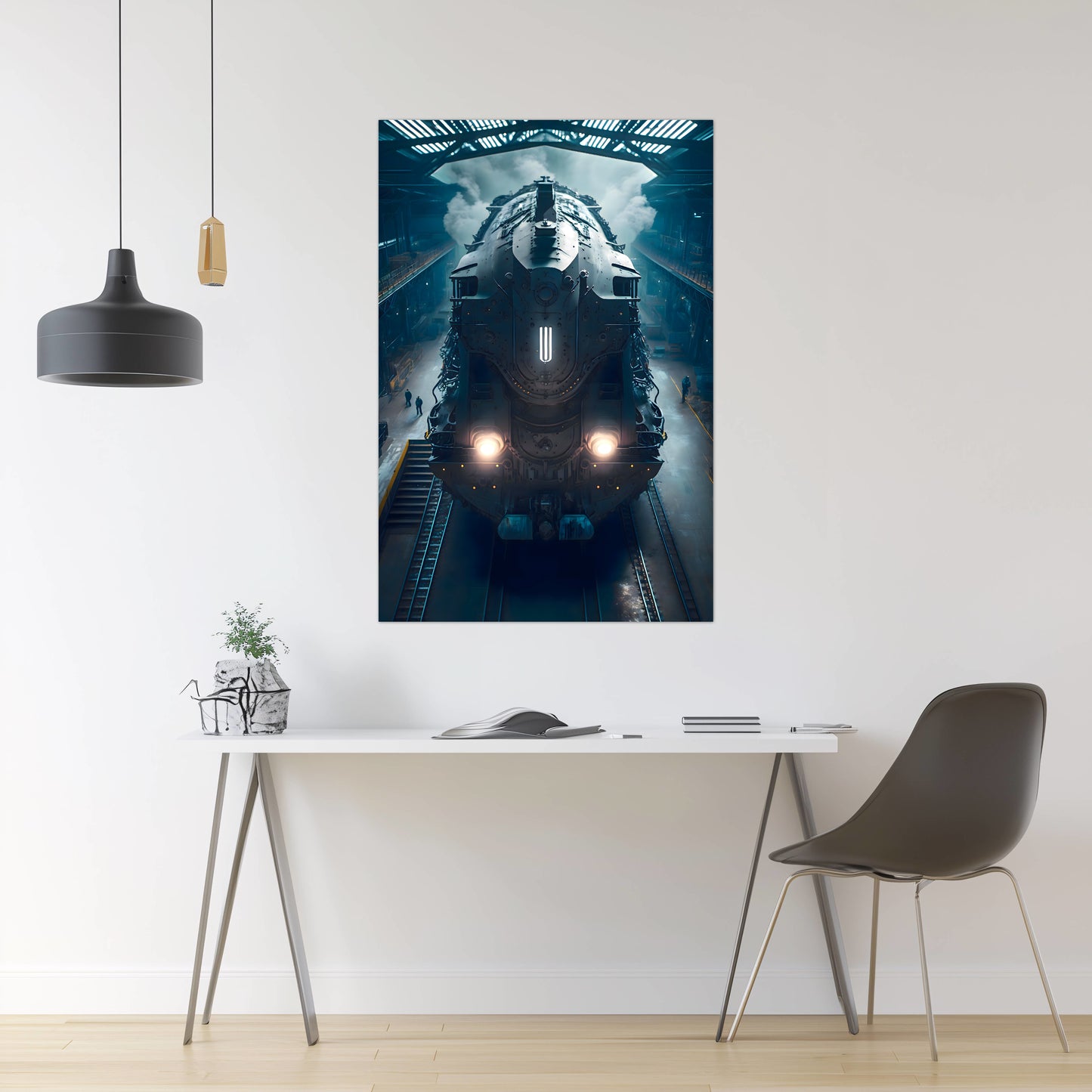 Diesel Train Poster – Rex Temporis | Awe-Inspiring Wall Art for Sci-Fi & Fantasy Train Enthusiasts | Unique and Exclusive Artwork