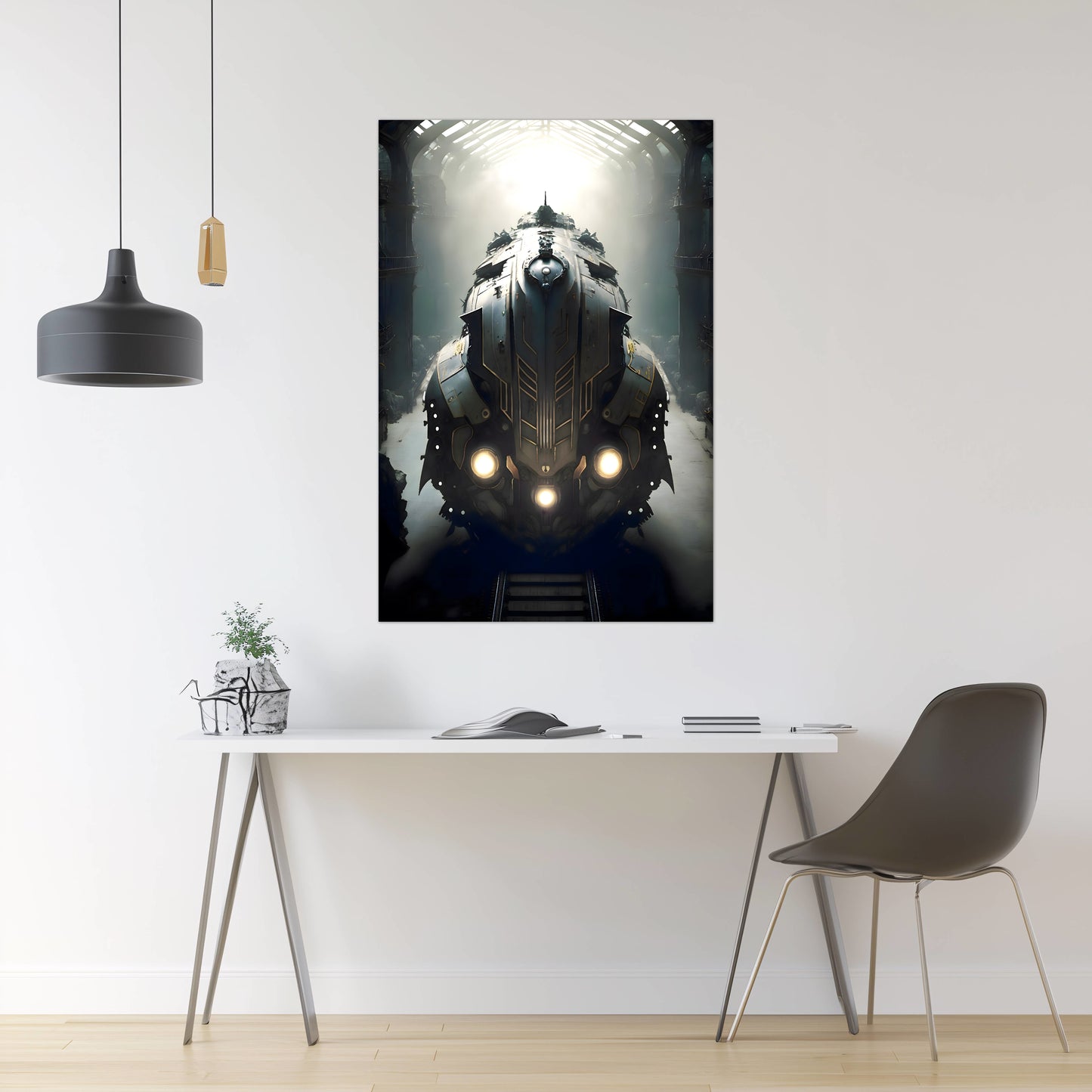 Diesel Train Poster – Chronos Magnus | Awe-Inspiring Wall Art for Sci-Fi & Fantasy Train Enthusiasts | Unique and Exclusive Artwork