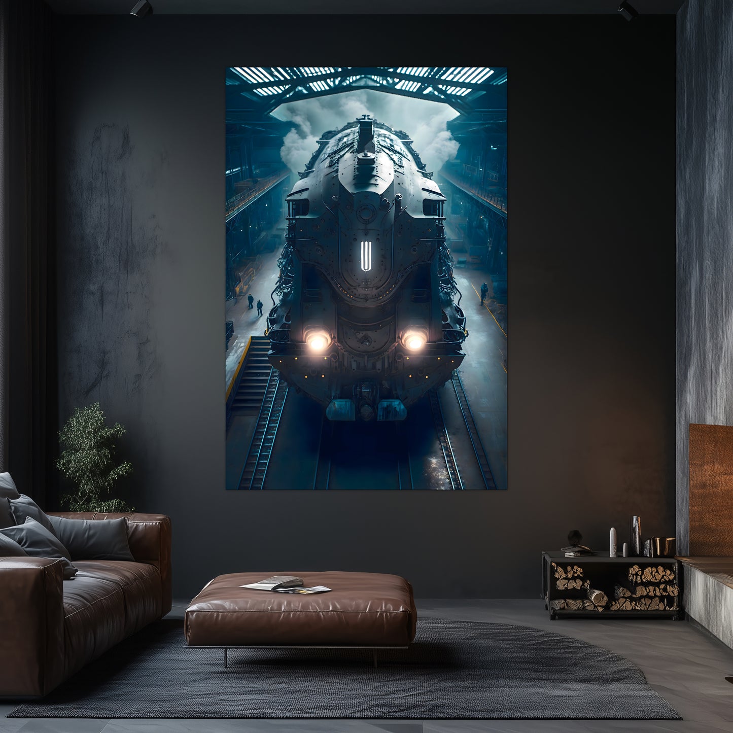 Diesel Train Poster – Rex Temporis | Awe-Inspiring Wall Art for Sci-Fi & Fantasy Train Enthusiasts | Unique and Exclusive Artwork