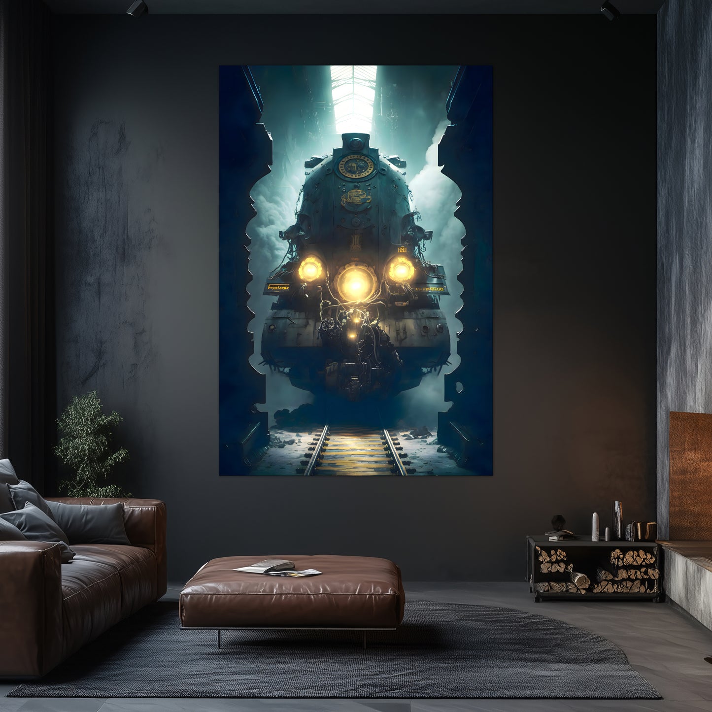 Diesel Train Poster – Tempus Imperator | Awe-Inspiring Wall Art for Sci-Fi & Fantasy Train Enthusiasts | Unique and Exclusive Artwork