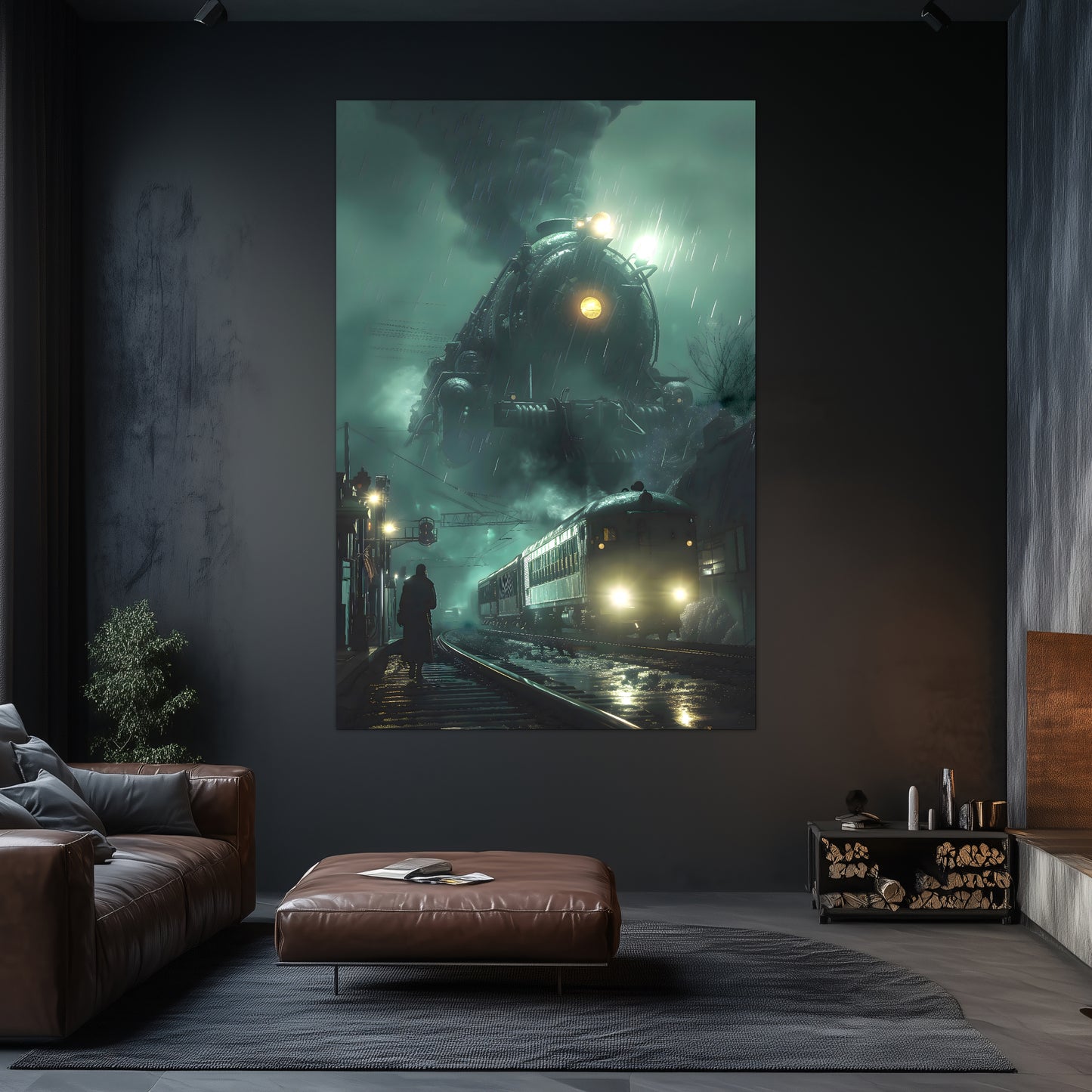 Fantasy Train Poster – Titan Wraith | Awe-Inspiring Wall Art for Sci-Fi & Fantasy Train Enthusiasts | Unique and Exclusive Artwork