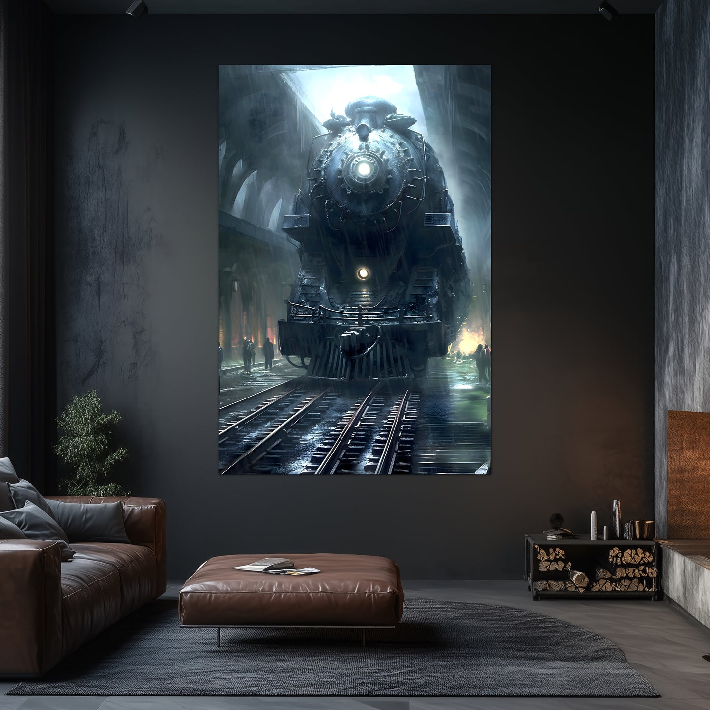 Dystopia Train Poster – SPX 4449 | Awe-Inspiring Wall Art for Sci-Fi & Fantasy Train Enthusiasts | Unique and Exclusive Artwork