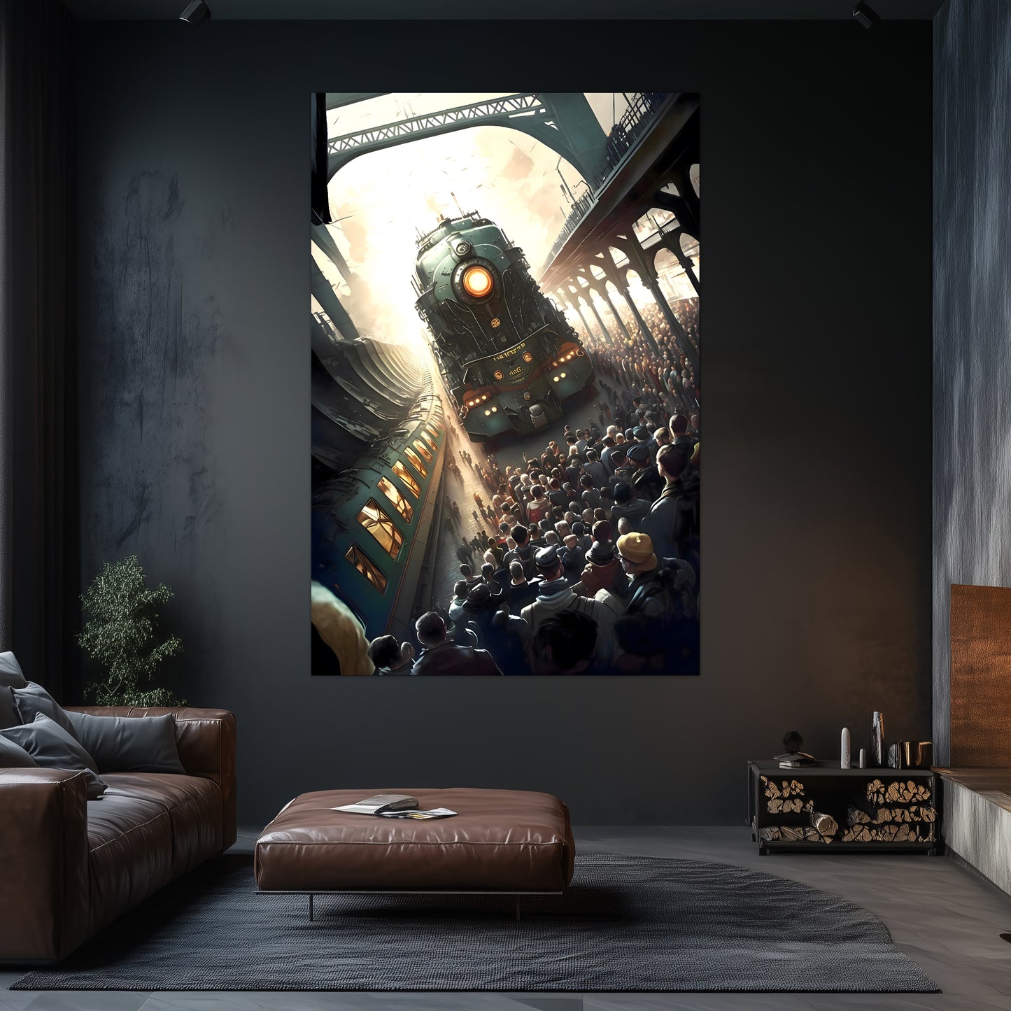 Steampunk Train Poster – Imperial Grandliner | Awe-Inspiring Wall Art for Sci-Fi & Fantasy Train Enthusiasts | Unique and Exclusive Artwork