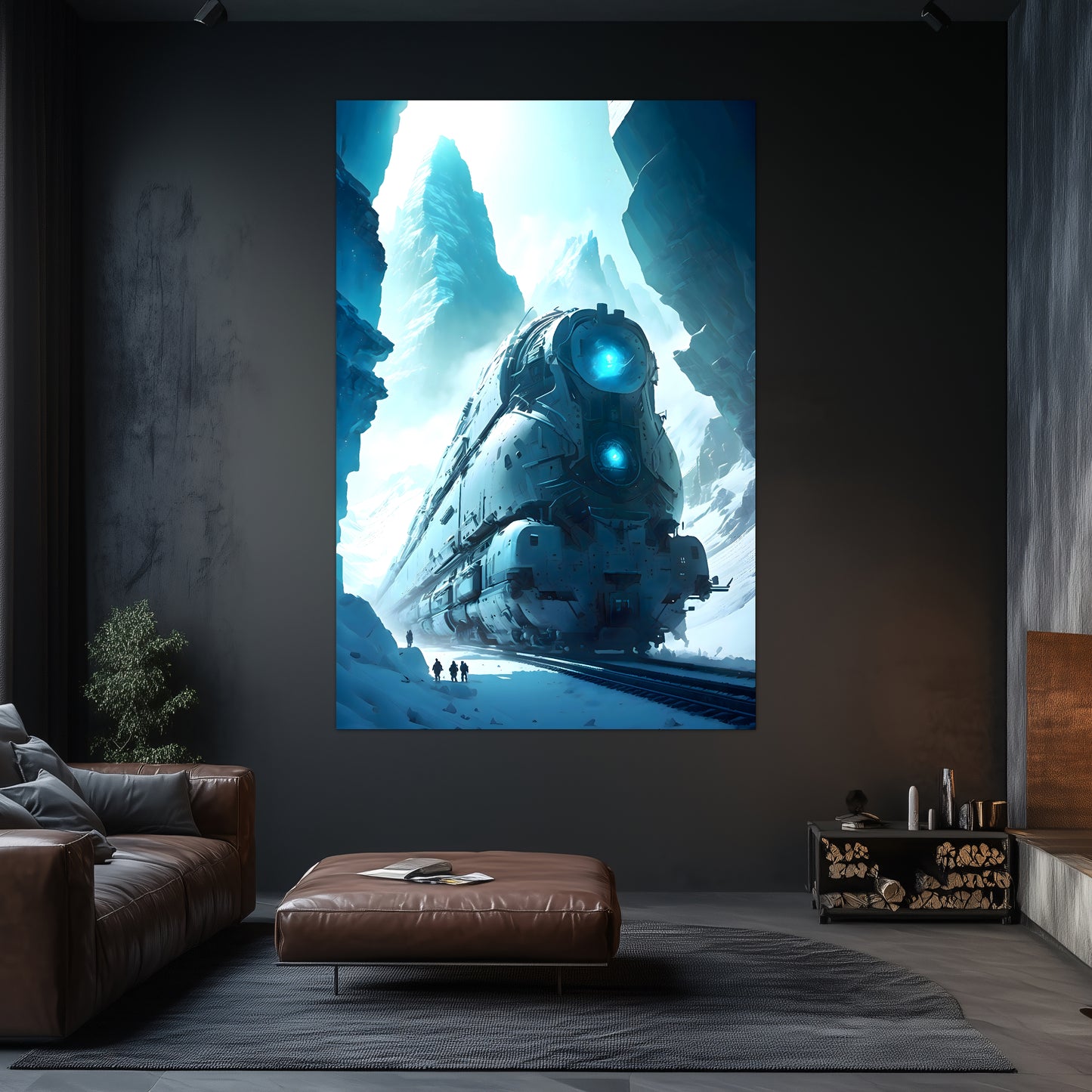 Post-Apocalyptic Train Poster – Icebreaker | Awe-Inspiring Wall Art for Sci-Fi & Fantasy Train Enthusiasts | Unique and Exclusive Artwork