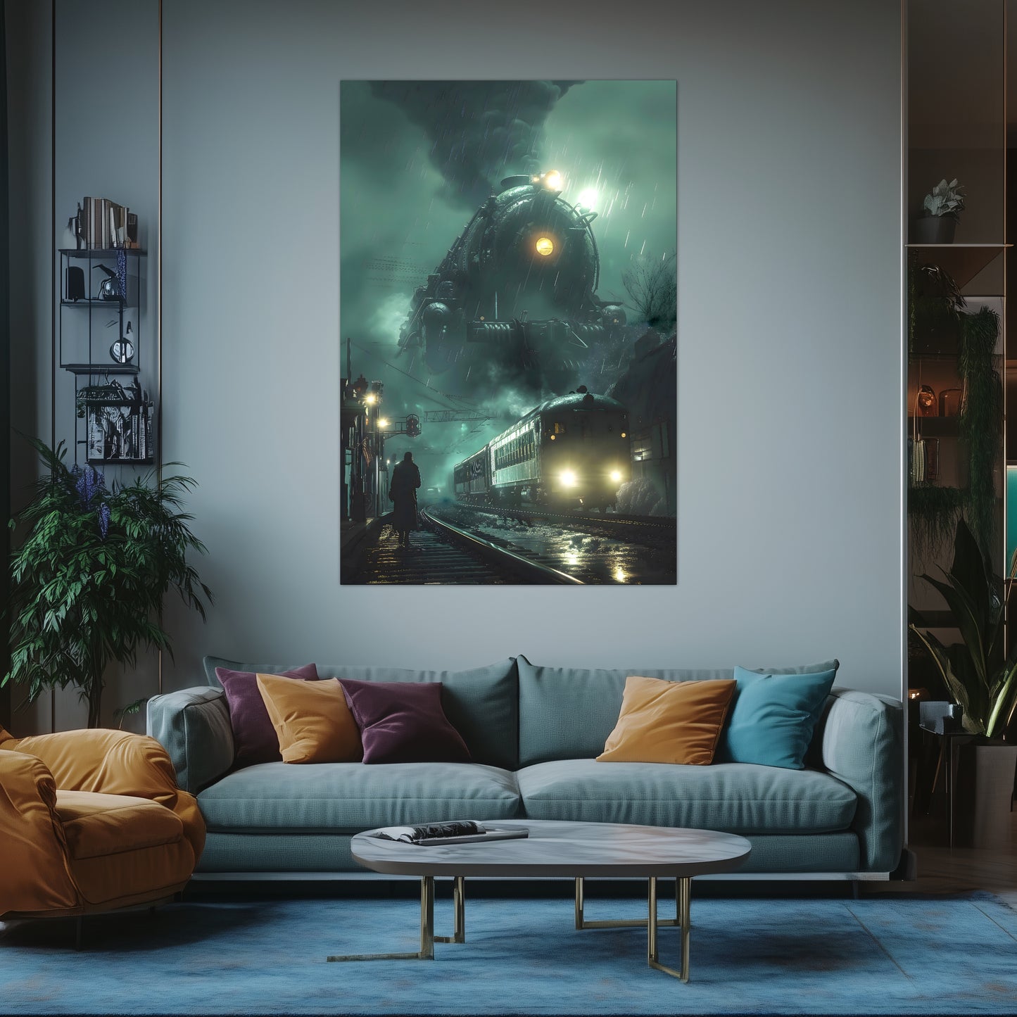 Fantasy Train Poster – Titan Wraith | Awe-Inspiring Wall Art for Sci-Fi & Fantasy Train Enthusiasts | Unique and Exclusive Artwork
