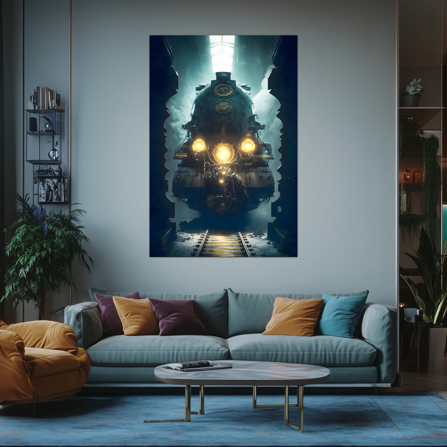 Diesel Train Poster – Tempus Imperator | Awe-Inspiring Wall Art for Sci-Fi & Fantasy Train Enthusiasts | Unique and Exclusive Artwork