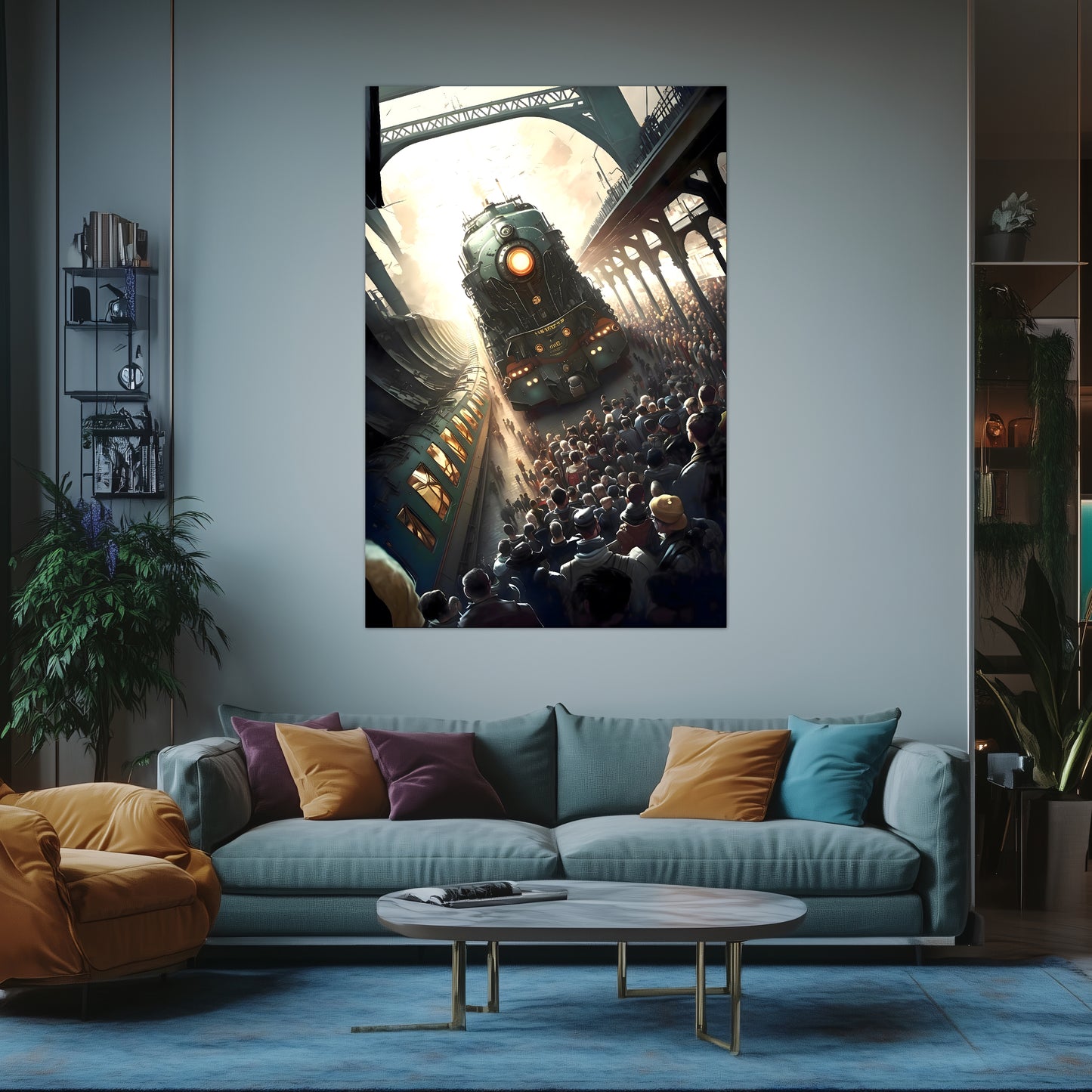Steampunk Train Poster – Imperial Grandliner | Awe-Inspiring Wall Art for Sci-Fi & Fantasy Train Enthusiasts | Unique and Exclusive Artwork