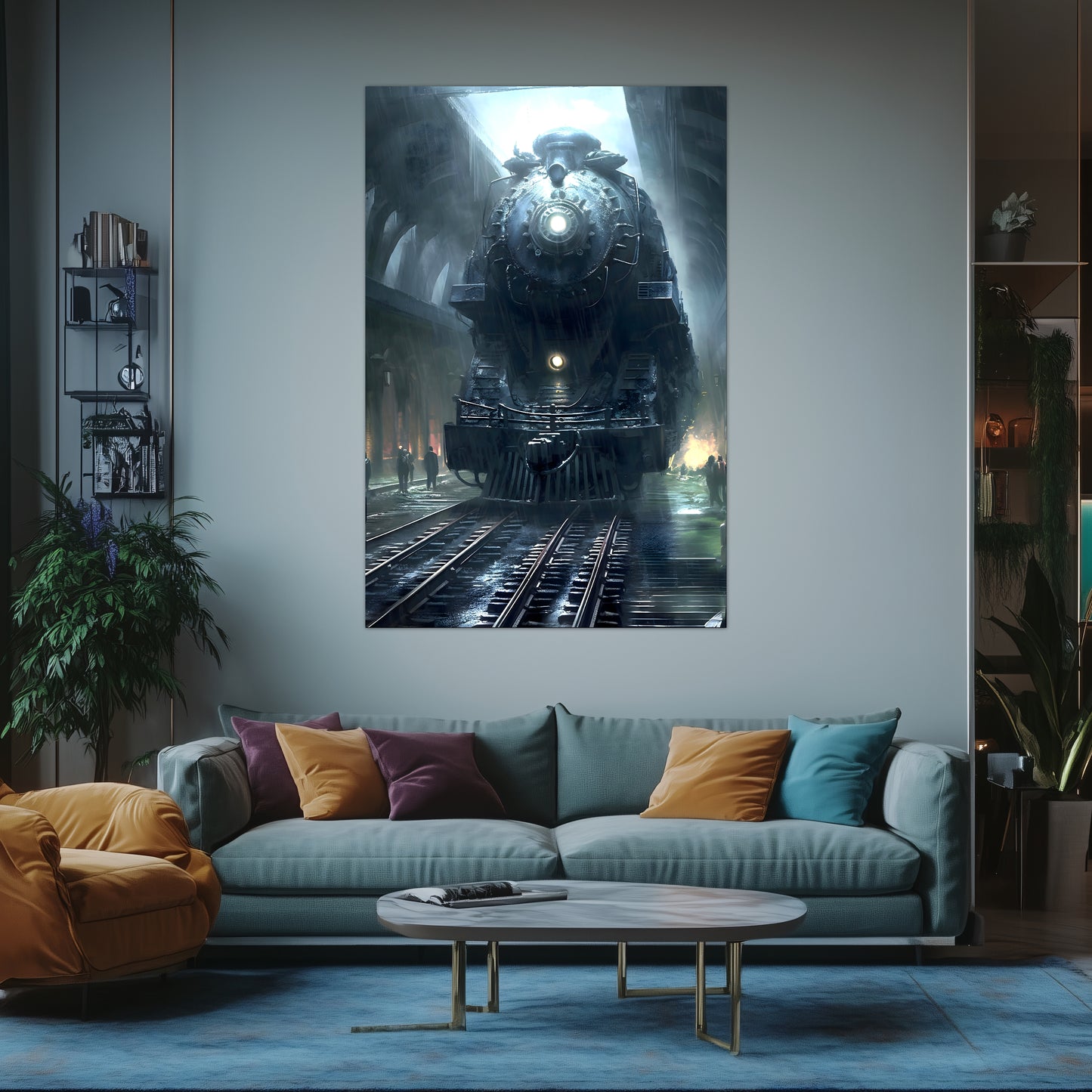 Dystopia Train Poster – SPX 4449 | Awe-Inspiring Wall Art for Sci-Fi & Fantasy Train Enthusiasts | Unique and Exclusive Artwork