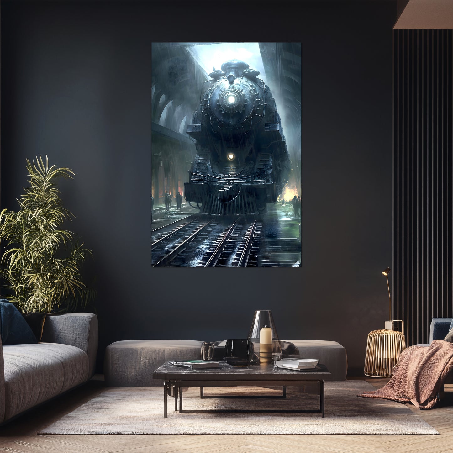 Dystopia Train Poster – SPX 4449 | Awe-Inspiring Wall Art for Sci-Fi & Fantasy Train Enthusiasts | Unique and Exclusive Artwork