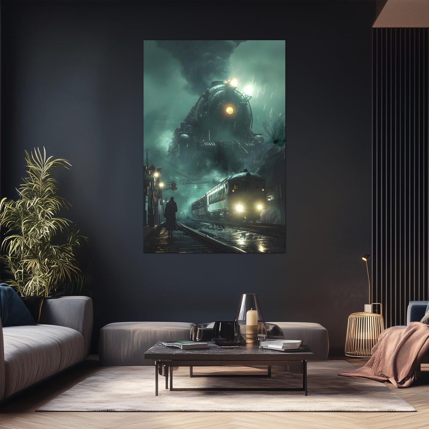 Fantasy Train Poster – Titan Wraith | Awe-Inspiring Wall Art for Sci-Fi & Fantasy Train Enthusiasts | Unique and Exclusive Artwork