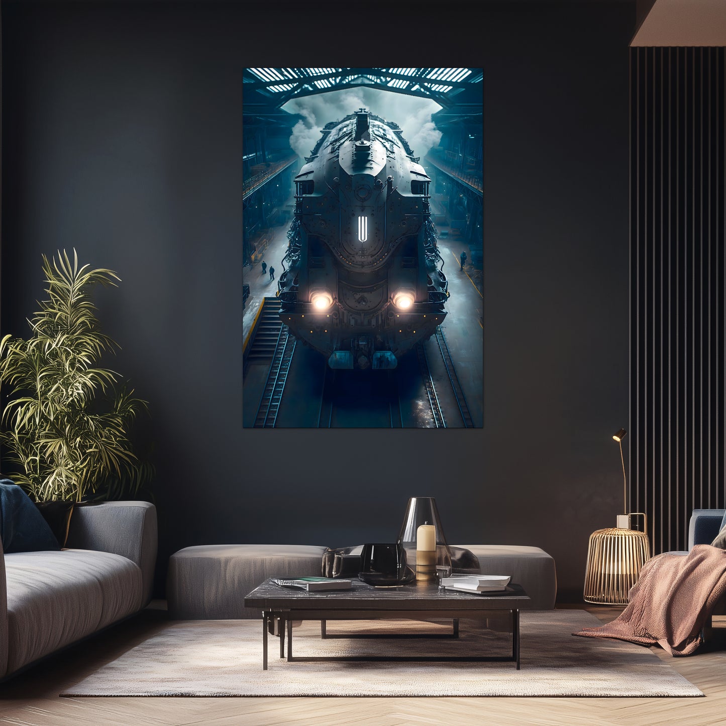 Diesel Train Poster – Rex Temporis | Awe-Inspiring Wall Art for Sci-Fi & Fantasy Train Enthusiasts | Unique and Exclusive Artwork