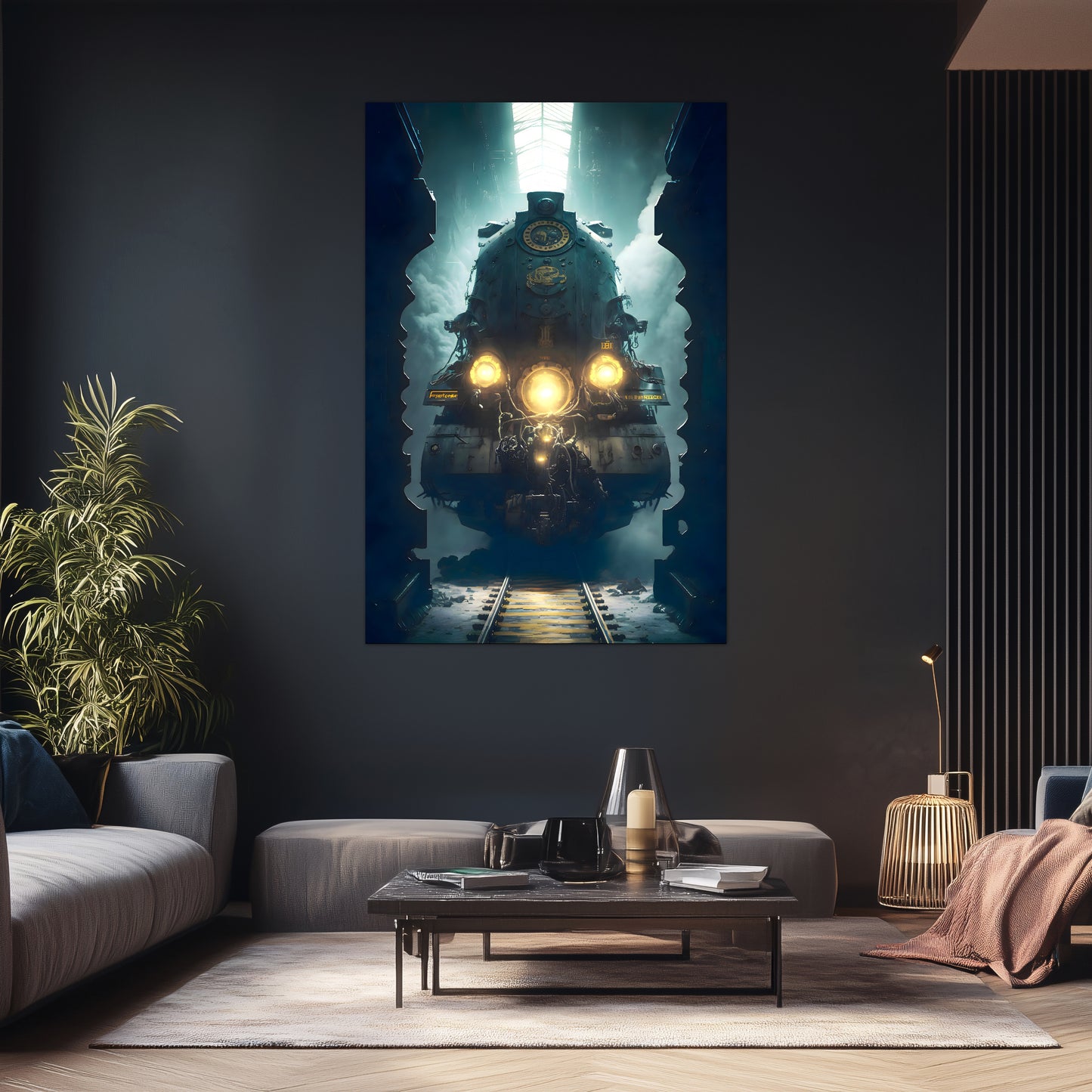 Diesel Train Poster – Tempus Imperator | Awe-Inspiring Wall Art for Sci-Fi & Fantasy Train Enthusiasts | Unique and Exclusive Artwork