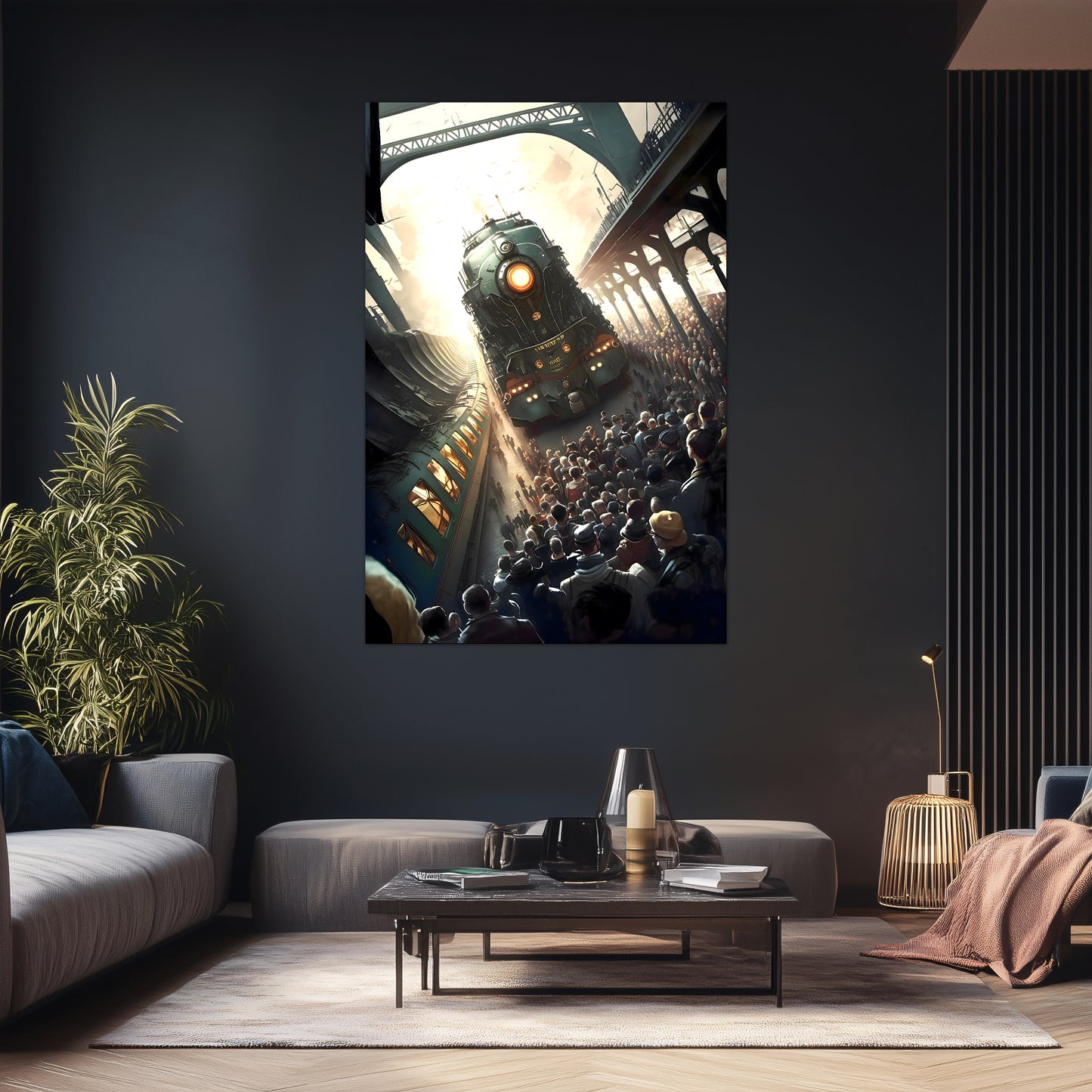 Steampunk Train Poster – Imperial Grandliner | Awe-Inspiring Wall Art for Sci-Fi & Fantasy Train Enthusiasts | Unique and Exclusive Artwork