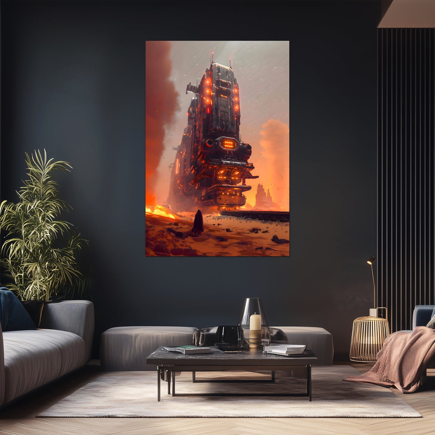 Wasteland Train Poster – Last Nomad | Awe-Inspiring Wall Art for Sci-Fi & Fantasy Train Enthusiasts | Unique and Exclusive Artwork