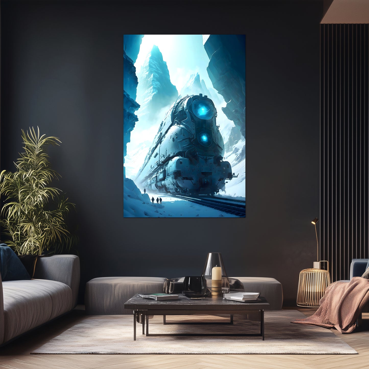 Post-Apocalyptic Train Poster – Icebreaker | Awe-Inspiring Wall Art for Sci-Fi & Fantasy Train Enthusiasts | Unique and Exclusive Artwork