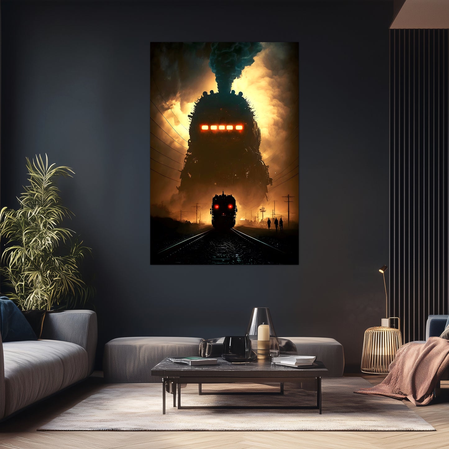 Post-Apocalyptic Train Poster – The Endbringer | Awe-Inspiring Wall Art for Sci-Fi & Fantasy Train Enthusiasts | Unique and Exclusive Artwork