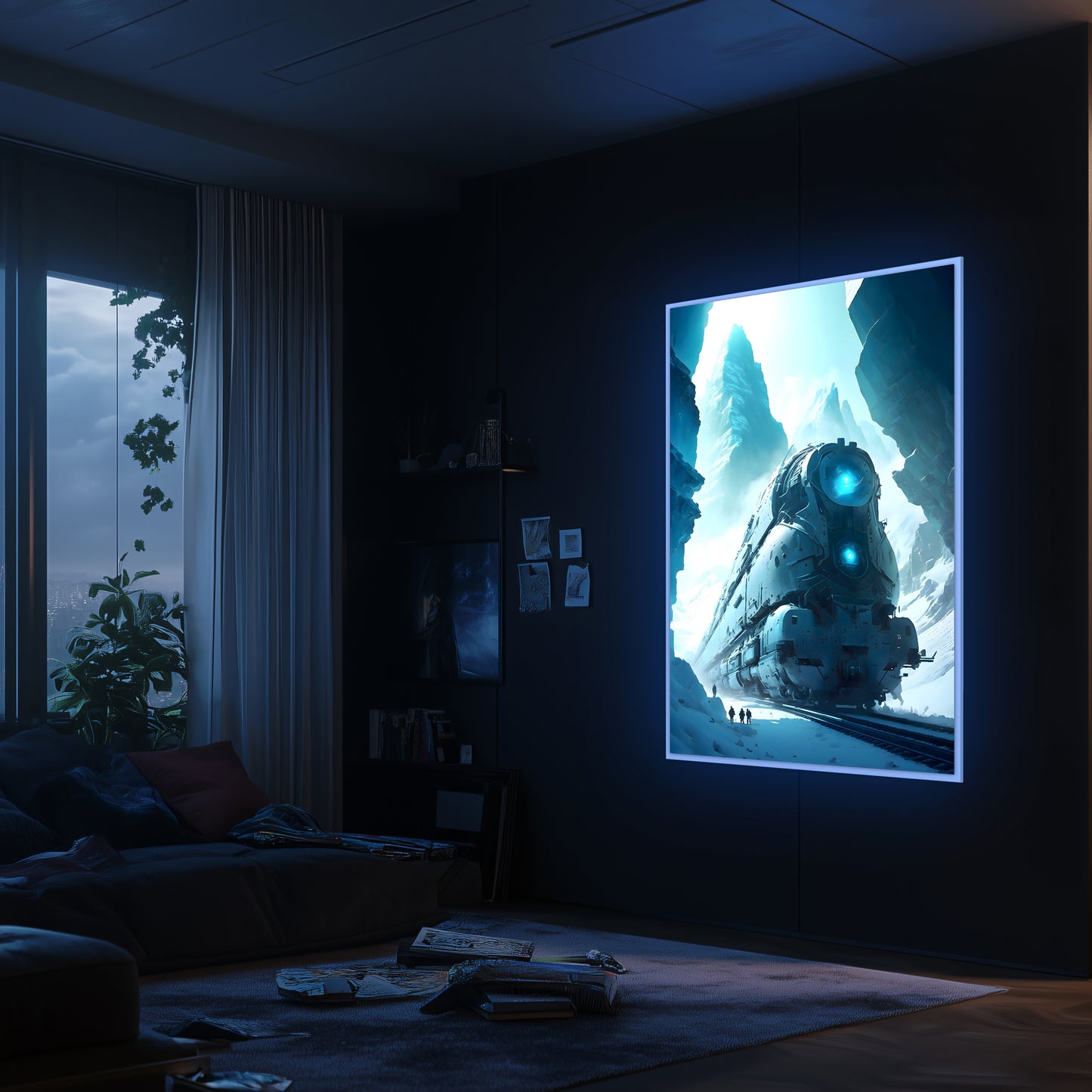 Post-Apocalyptic Train Poster – Icebreaker | Awe-Inspiring Wall Art for Sci-Fi & Fantasy Train Enthusiasts | Unique and Exclusive Artwork