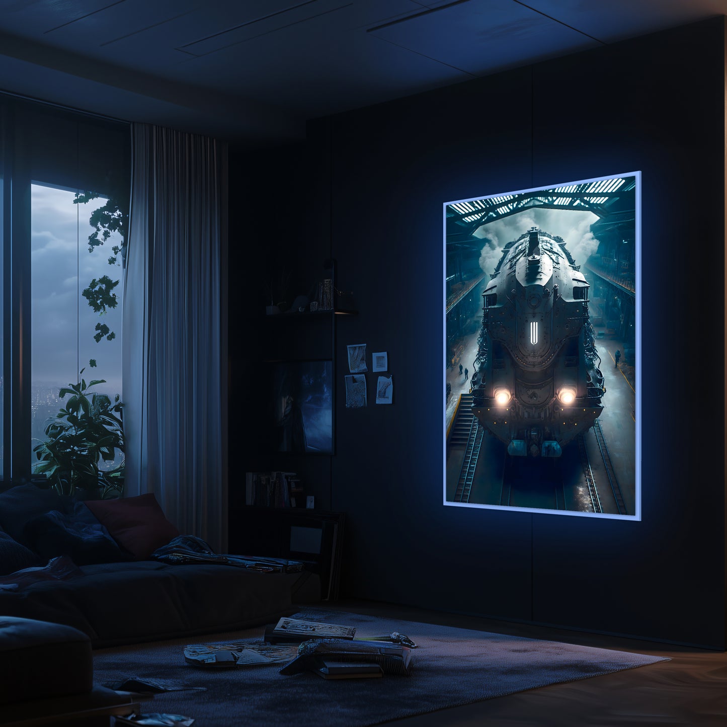 Diesel Train Poster – Rex Temporis | Awe-Inspiring Wall Art for Sci-Fi & Fantasy Train Enthusiasts | Unique and Exclusive Artwork