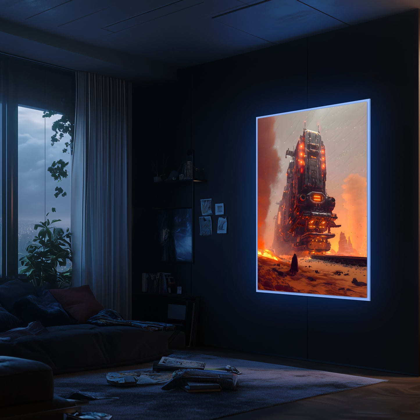 Wasteland Train Poster – Last Nomad | Awe-Inspiring Wall Art for Sci-Fi & Fantasy Train Enthusiasts | Unique and Exclusive Artwork
