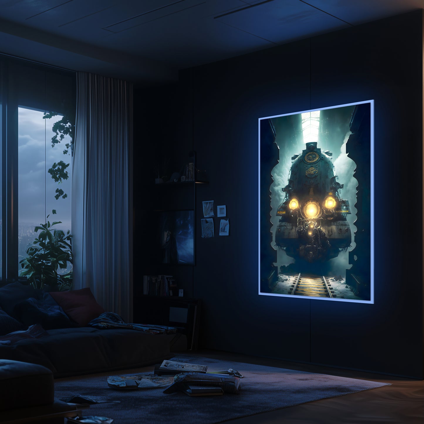 Diesel Train Poster – Tempus Imperator | Awe-Inspiring Wall Art for Sci-Fi & Fantasy Train Enthusiasts | Unique and Exclusive Artwork