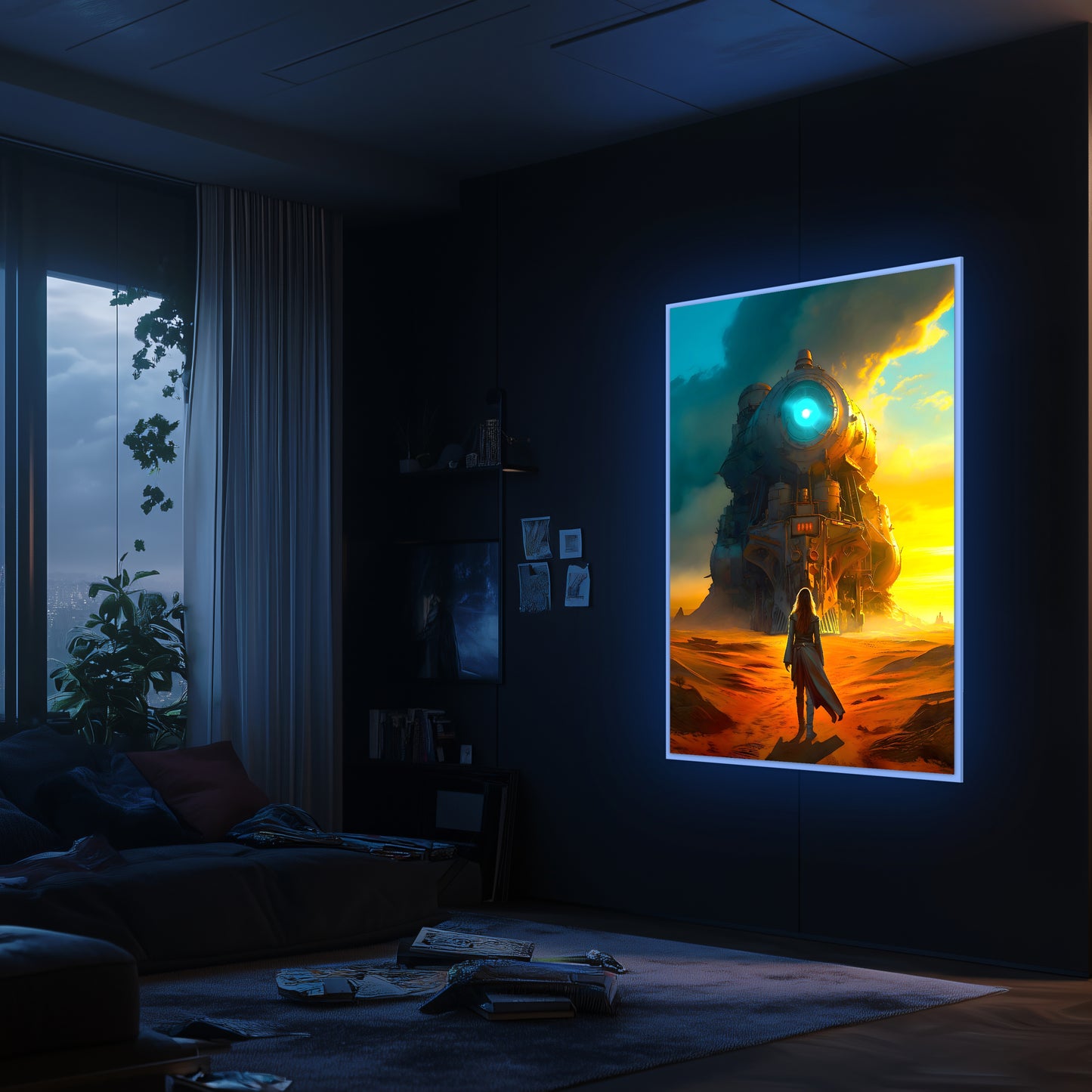 Steampunk Train Poster – Lost Ark | Awe-Inspiring Wall Art for Sci-Fi & Fantasy Train Enthusiasts | Unique and Exclusive Artwork