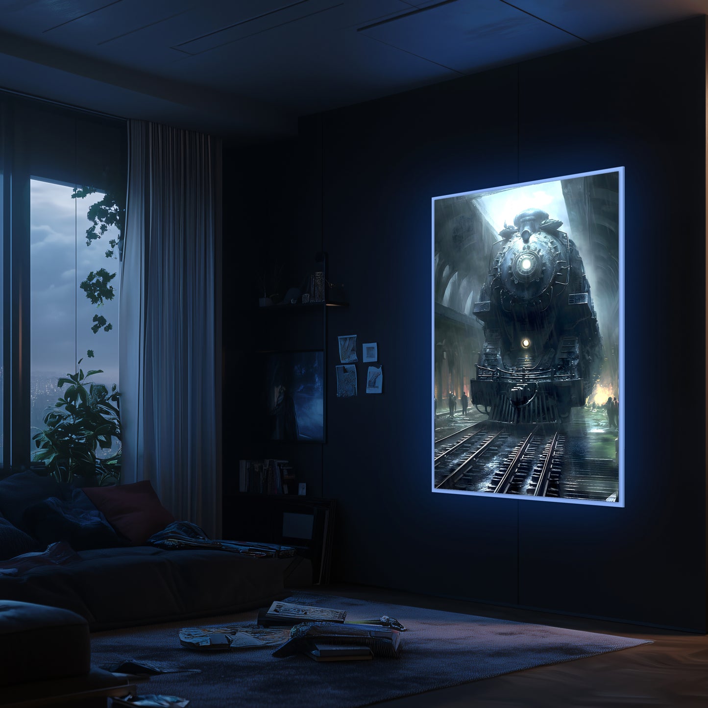 Dystopia Train Poster – SPX 4449 | Awe-Inspiring Wall Art for Sci-Fi & Fantasy Train Enthusiasts | Unique and Exclusive Artwork