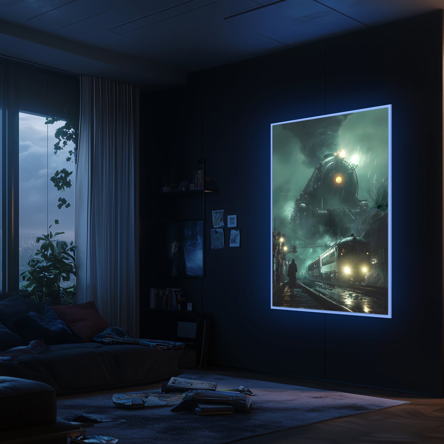 Fantasy Train Poster – Titan Wraith | Awe-Inspiring Wall Art for Sci-Fi & Fantasy Train Enthusiasts | Unique and Exclusive Artwork