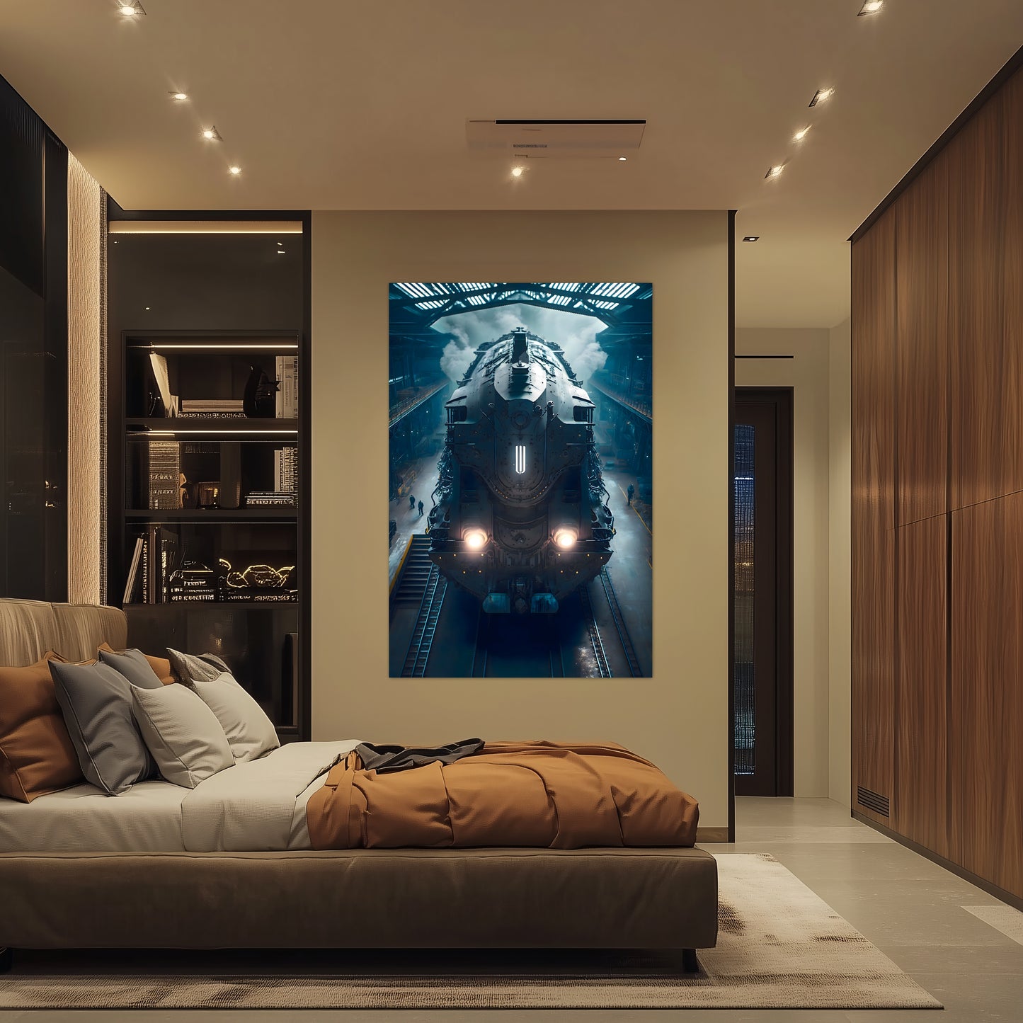 Diesel Train Poster – Rex Temporis | Awe-Inspiring Wall Art for Sci-Fi & Fantasy Train Enthusiasts | Unique and Exclusive Artwork