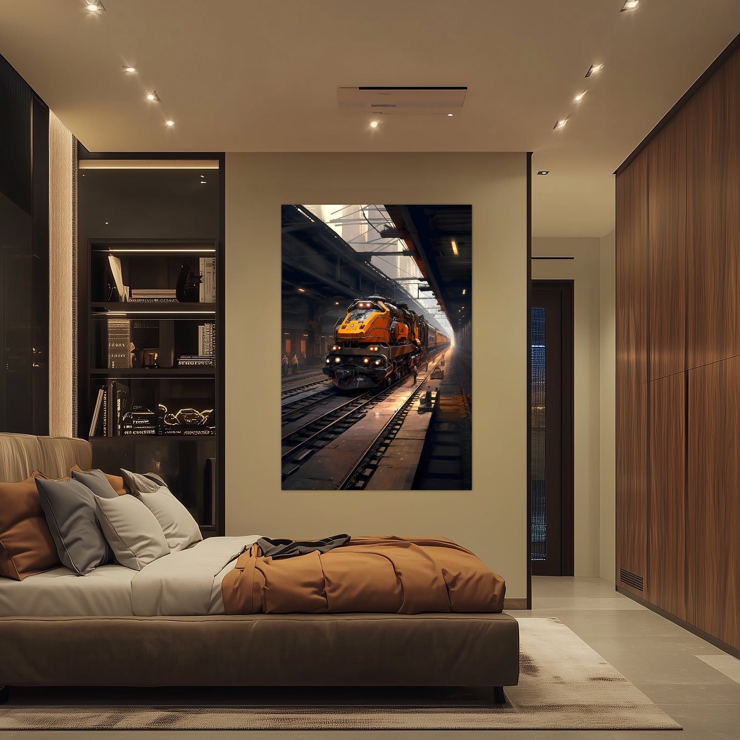 Diesel Train Poster – Blazerush Hauler | Awe-Inspiring Wall Art for Sci-Fi & Fantasy Train Enthusiasts | Unique and Exclusive Artwork