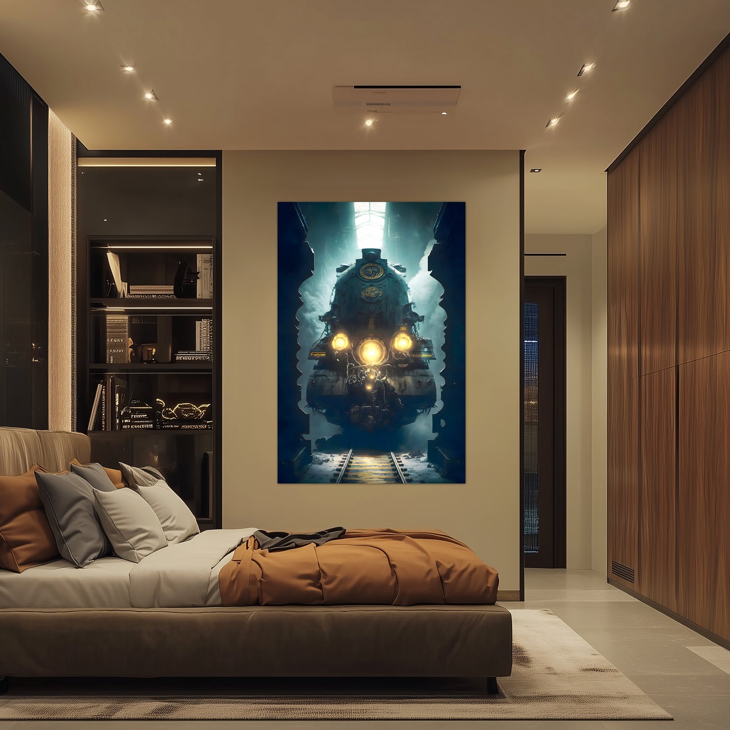 Diesel Train Poster – Tempus Imperator | Awe-Inspiring Wall Art for Sci-Fi & Fantasy Train Enthusiasts | Unique and Exclusive Artwork