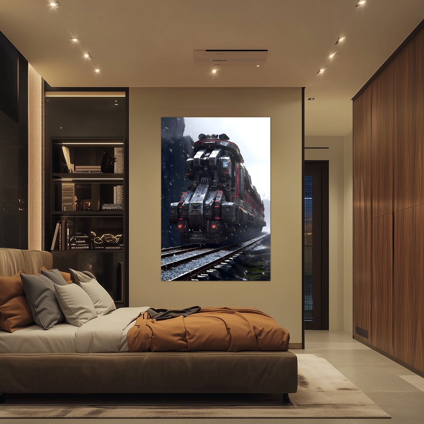 Dystopia Train Poster – Ironridge Bastion | Awe-Inspiring Wall Art for Sci-Fi & Fantasy Train Enthusiasts | Unique and Exclusive Artwork