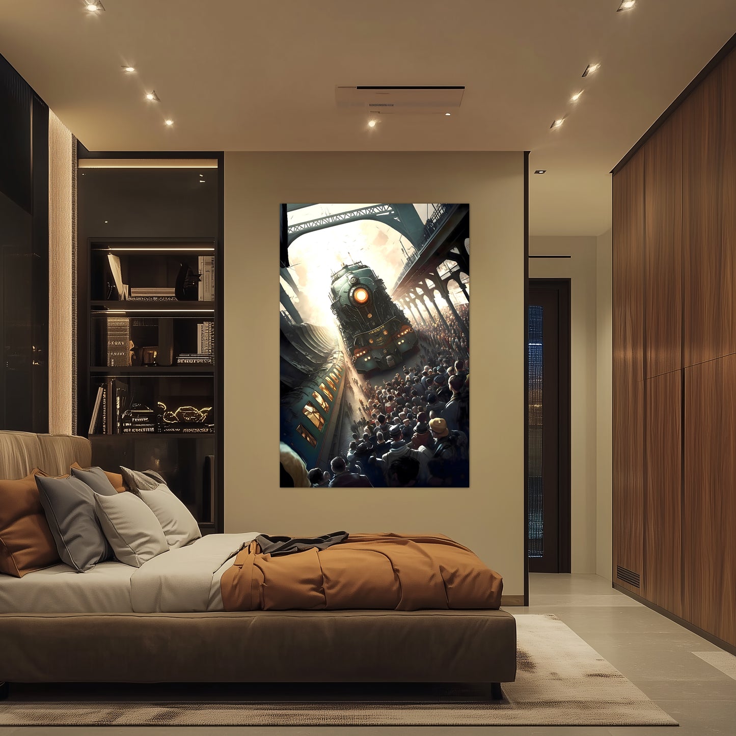 Steampunk Train Poster – Imperial Grandliner | Awe-Inspiring Wall Art for Sci-Fi & Fantasy Train Enthusiasts | Unique and Exclusive Artwork