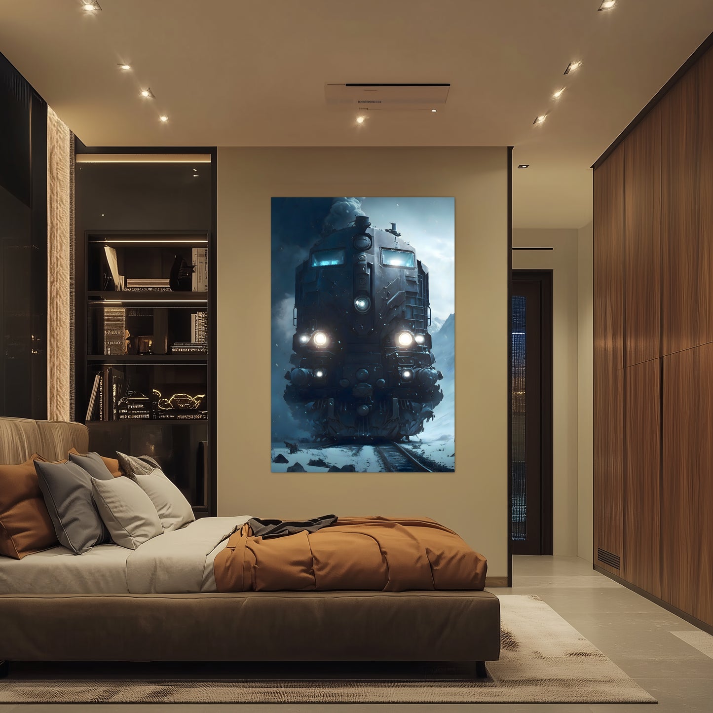 Diesel Train Poster – Frostbreaker Jugger | Awe-Inspiring Wall Art for Sci-Fi & Fantasy Train Enthusiasts | Unique and Exclusive Artwork