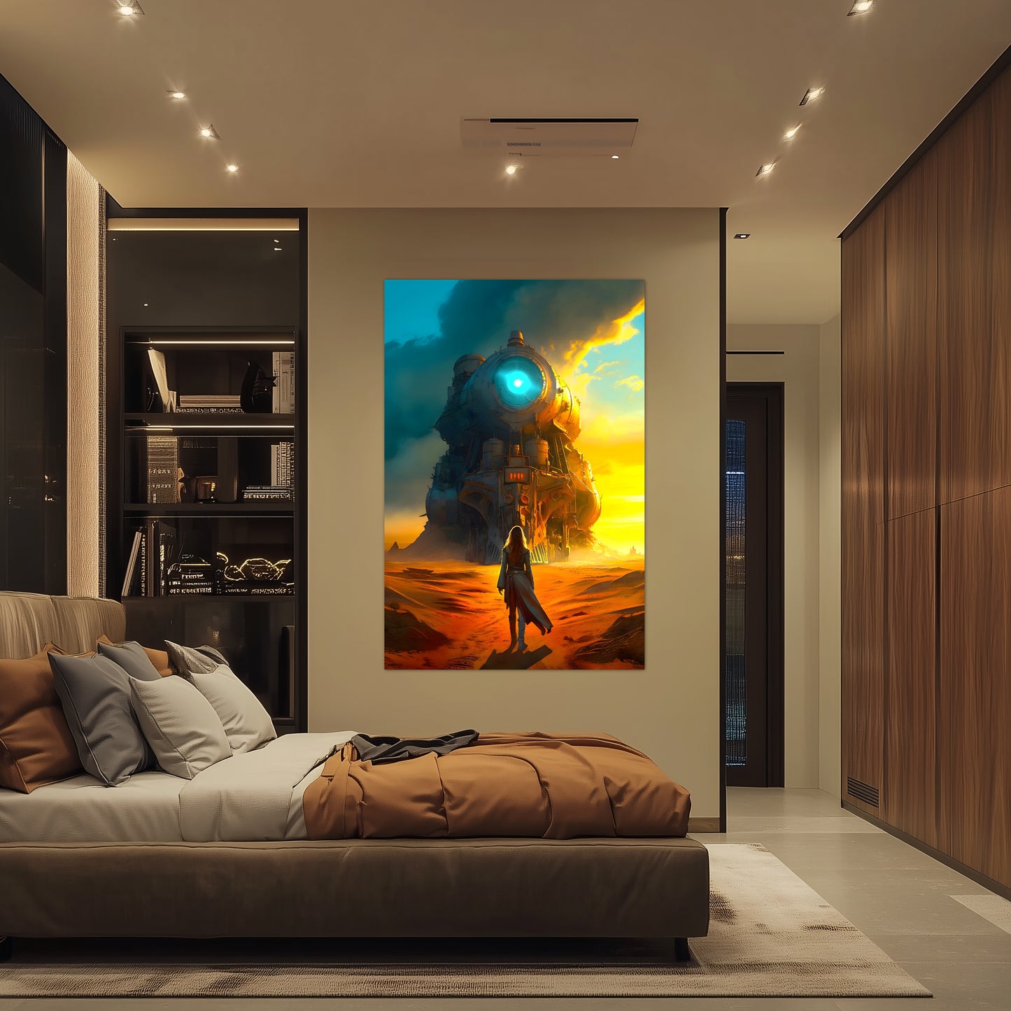 Steampunk Train Poster – Lost Ark | Awe-Inspiring Wall Art for Sci-Fi & Fantasy Train Enthusiasts | Unique and Exclusive Artwork
