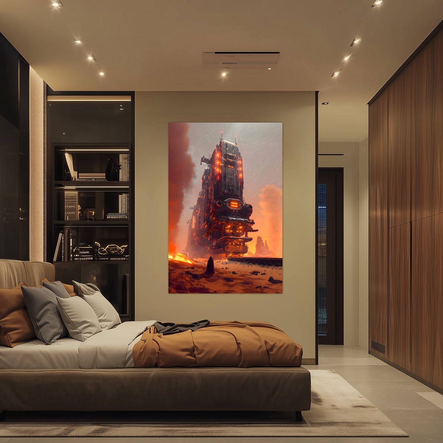 Wasteland Train Poster – Last Nomad | Awe-Inspiring Wall Art for Sci-Fi & Fantasy Train Enthusiasts | Unique and Exclusive Artwork